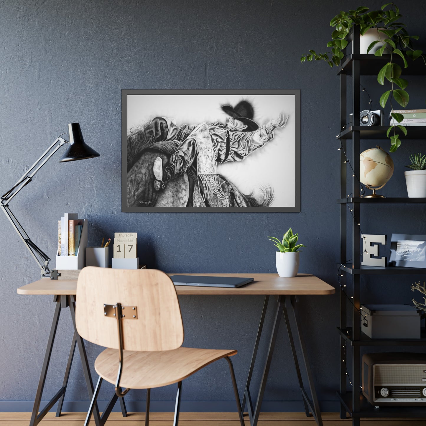 Go Time. Framed Rodeo Art Print