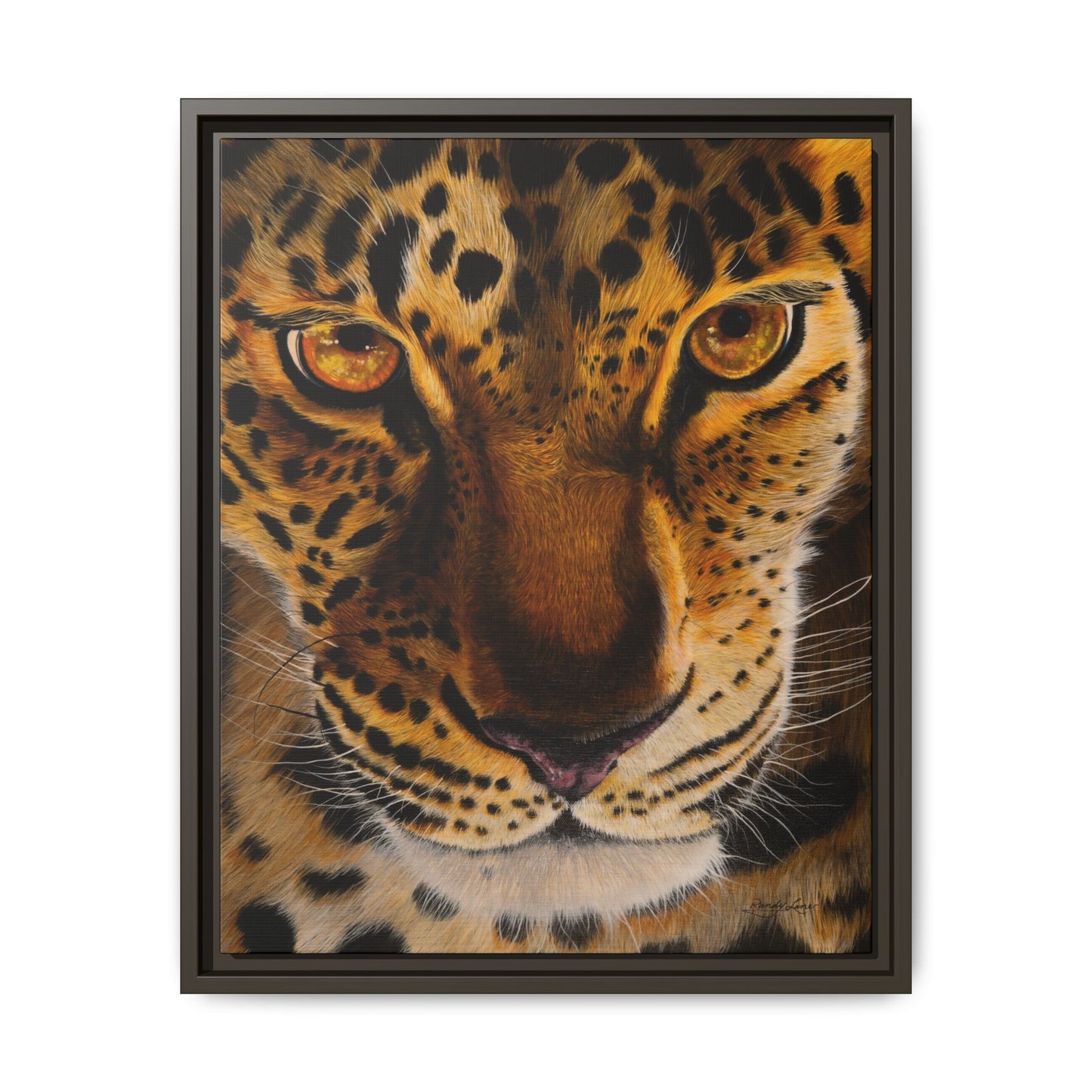 Windows to the Soul, Framed Leopard Canvas Art