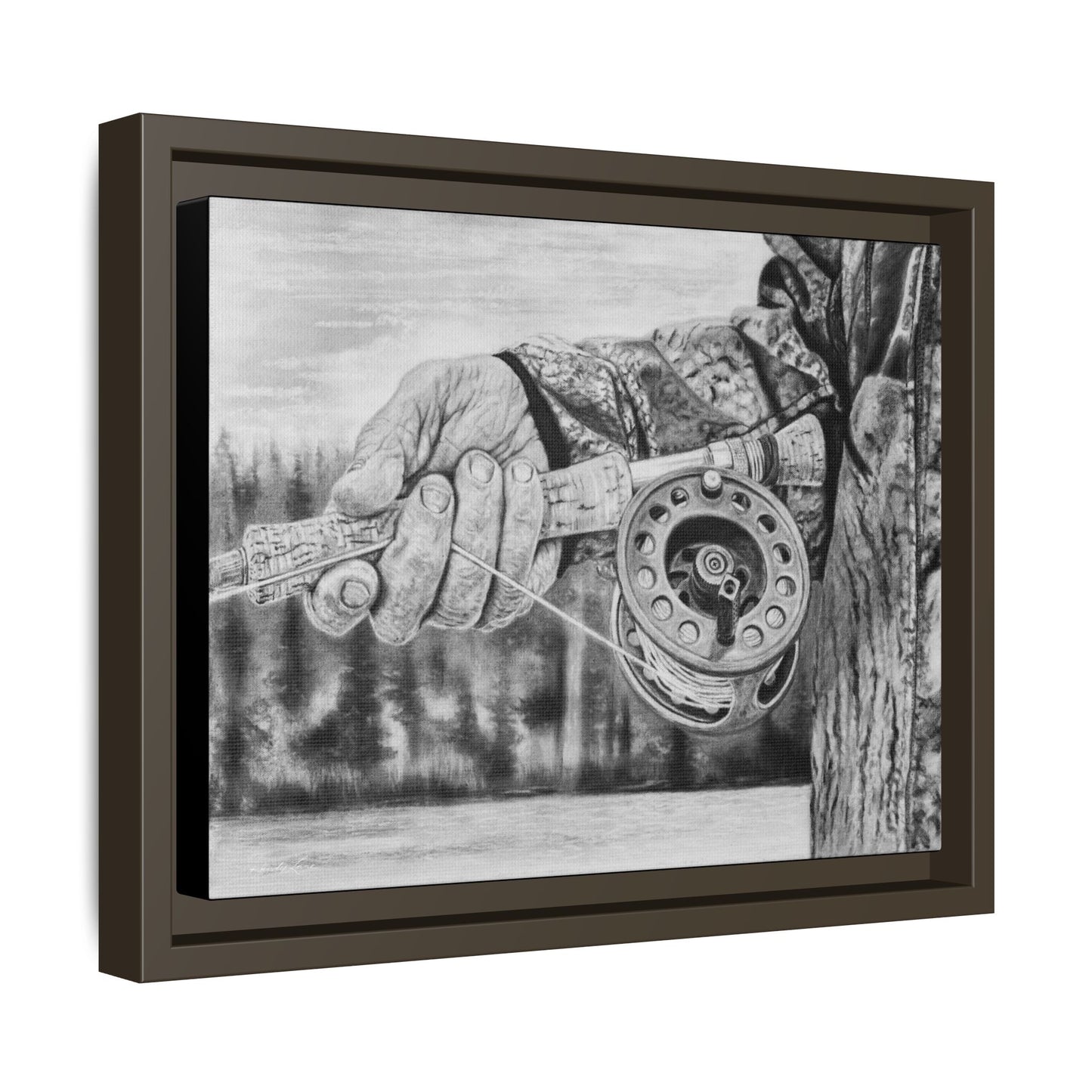 Therapy, Framed Canvas Fishing Fine Art Print