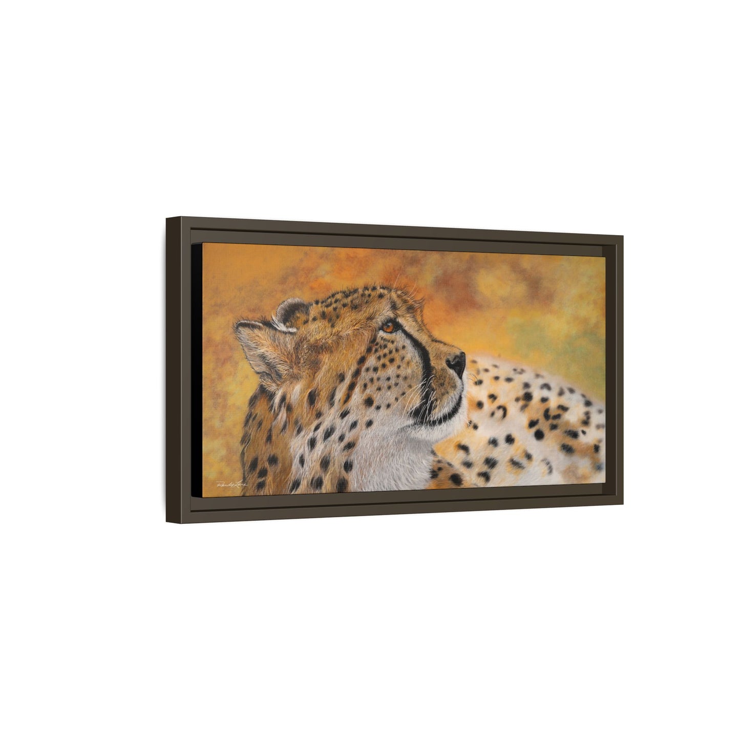 Cheetah Chill, Framed Cheetah Canvas Art