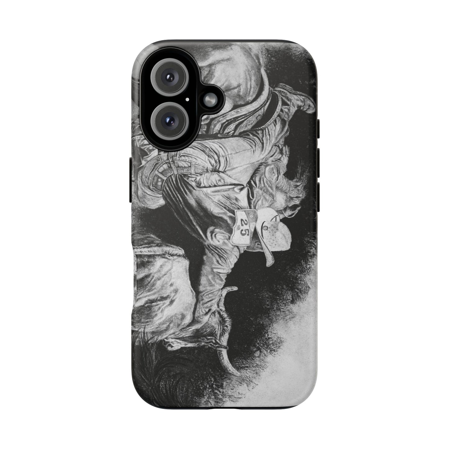 Contact. Cowboy Bulldogger Rodeo Art Phone Case - Tough Cases