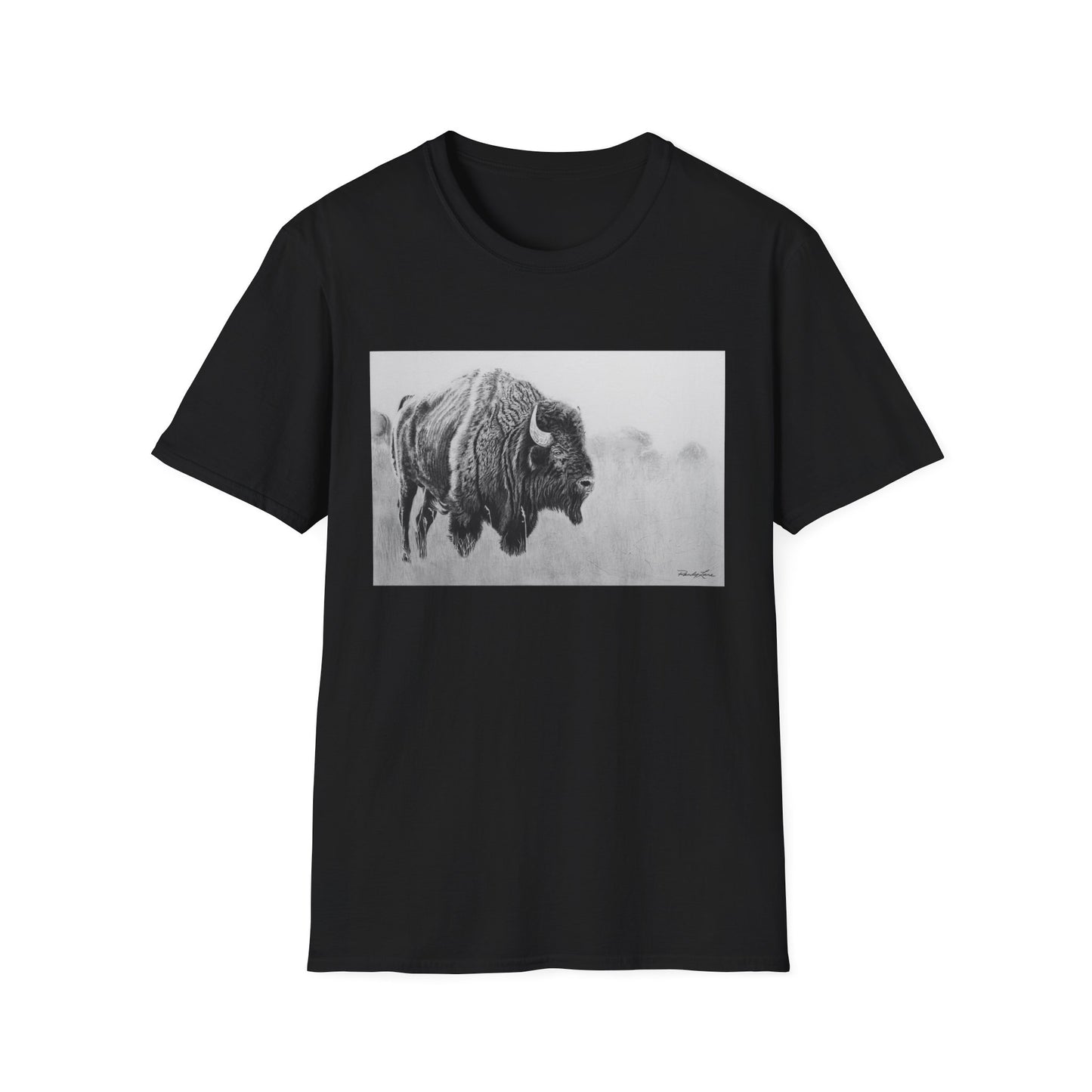Prairie Bison, Bison Painting T-Shirt — Buffalo Wildlife Tee