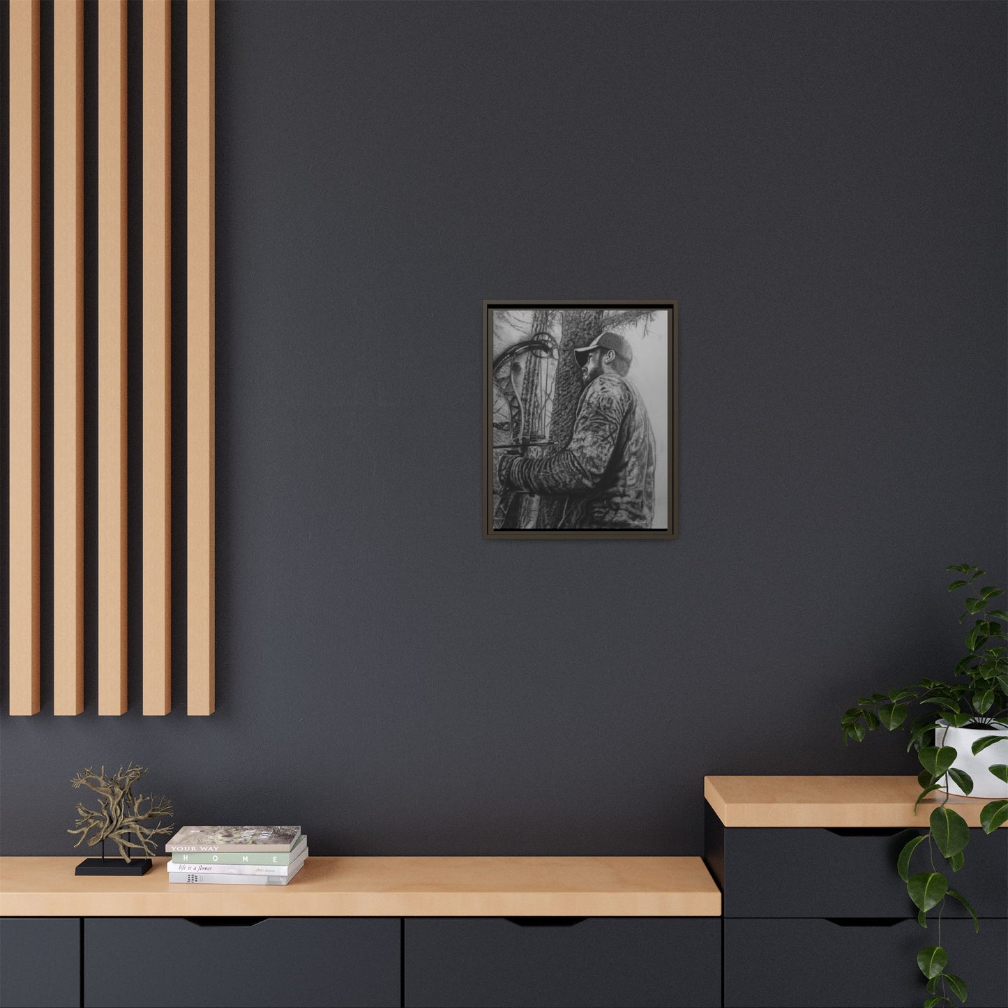 The Grind, Framed Matte Canvas Archery Hunting Art Print