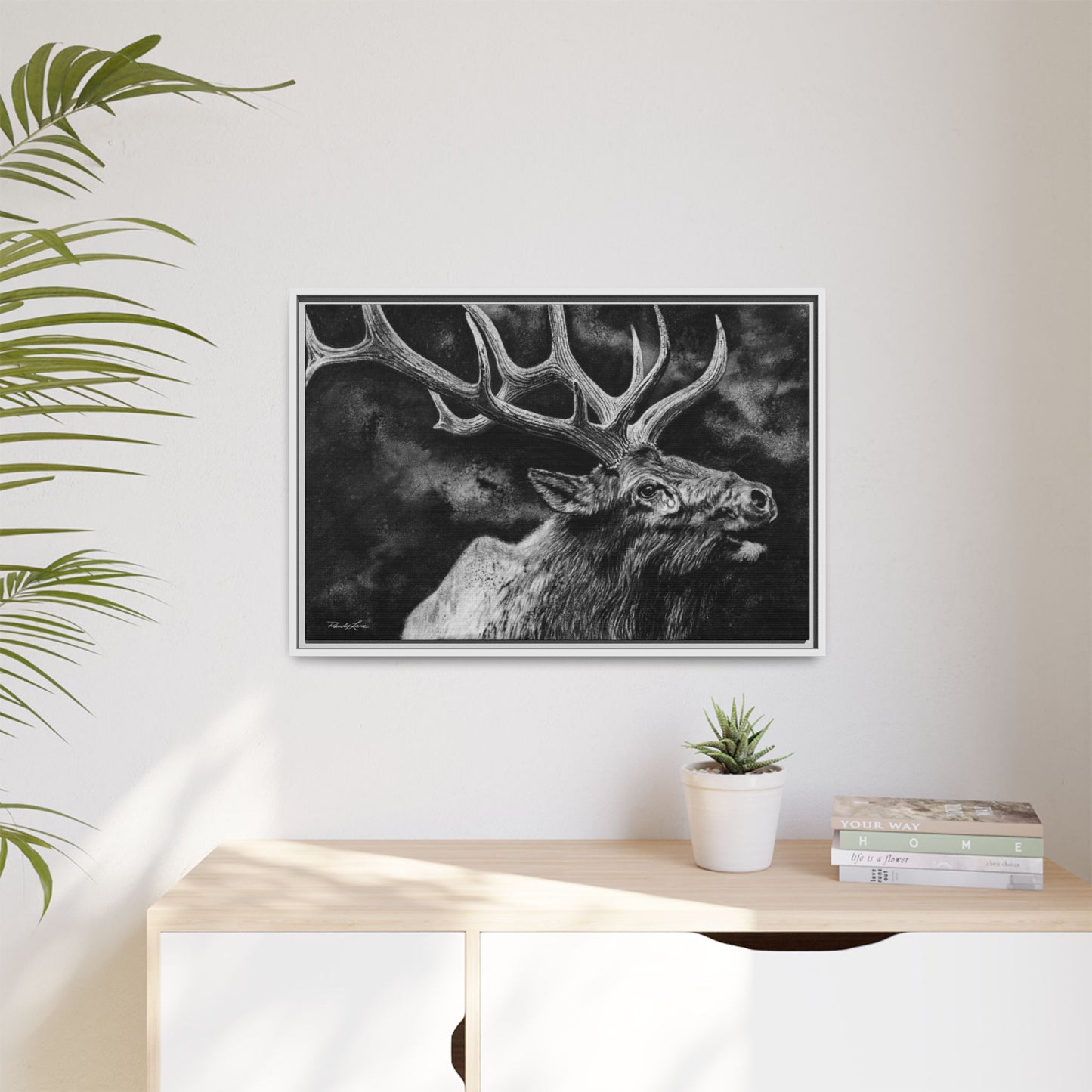 Gladiator, Framed Elk Wall Art,  Matte Canvas