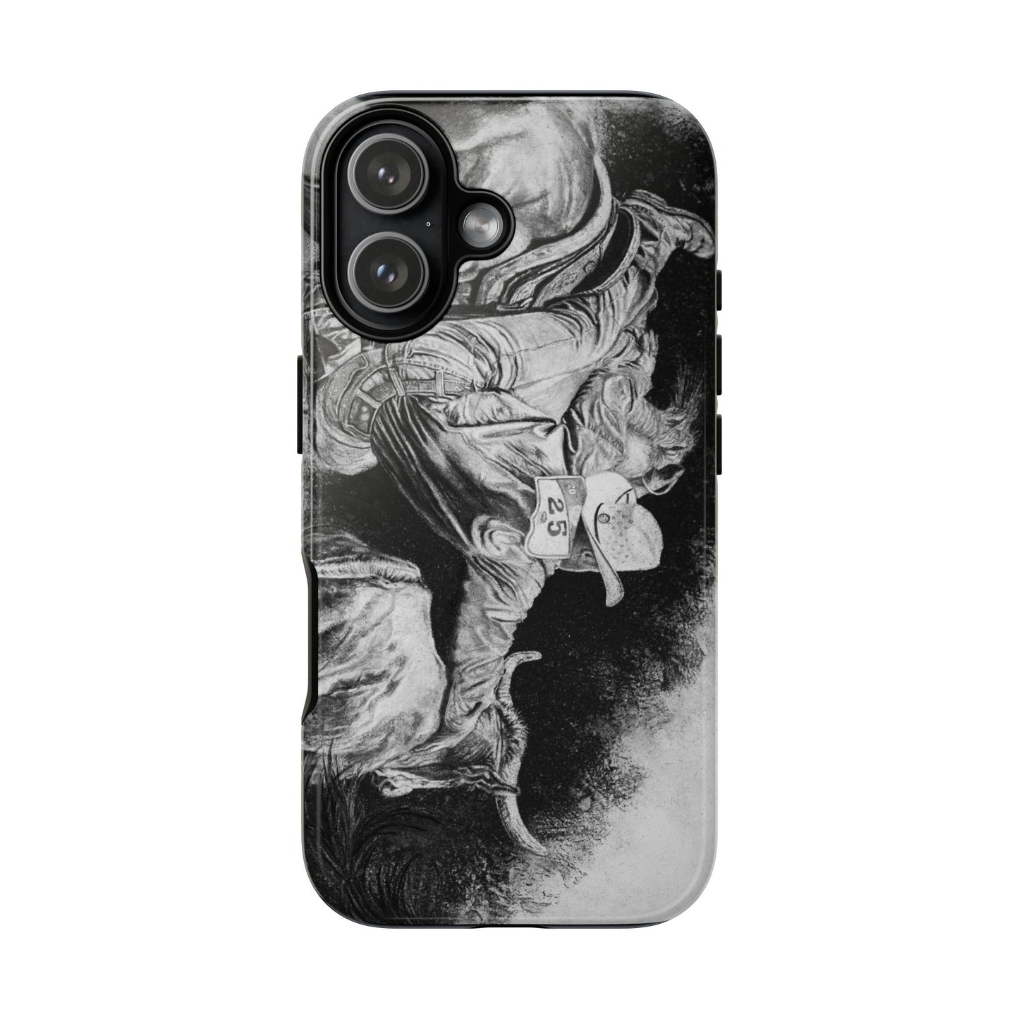 Contact. Cowboy Bulldogger Rodeo Art Phone Case - Tough Cases