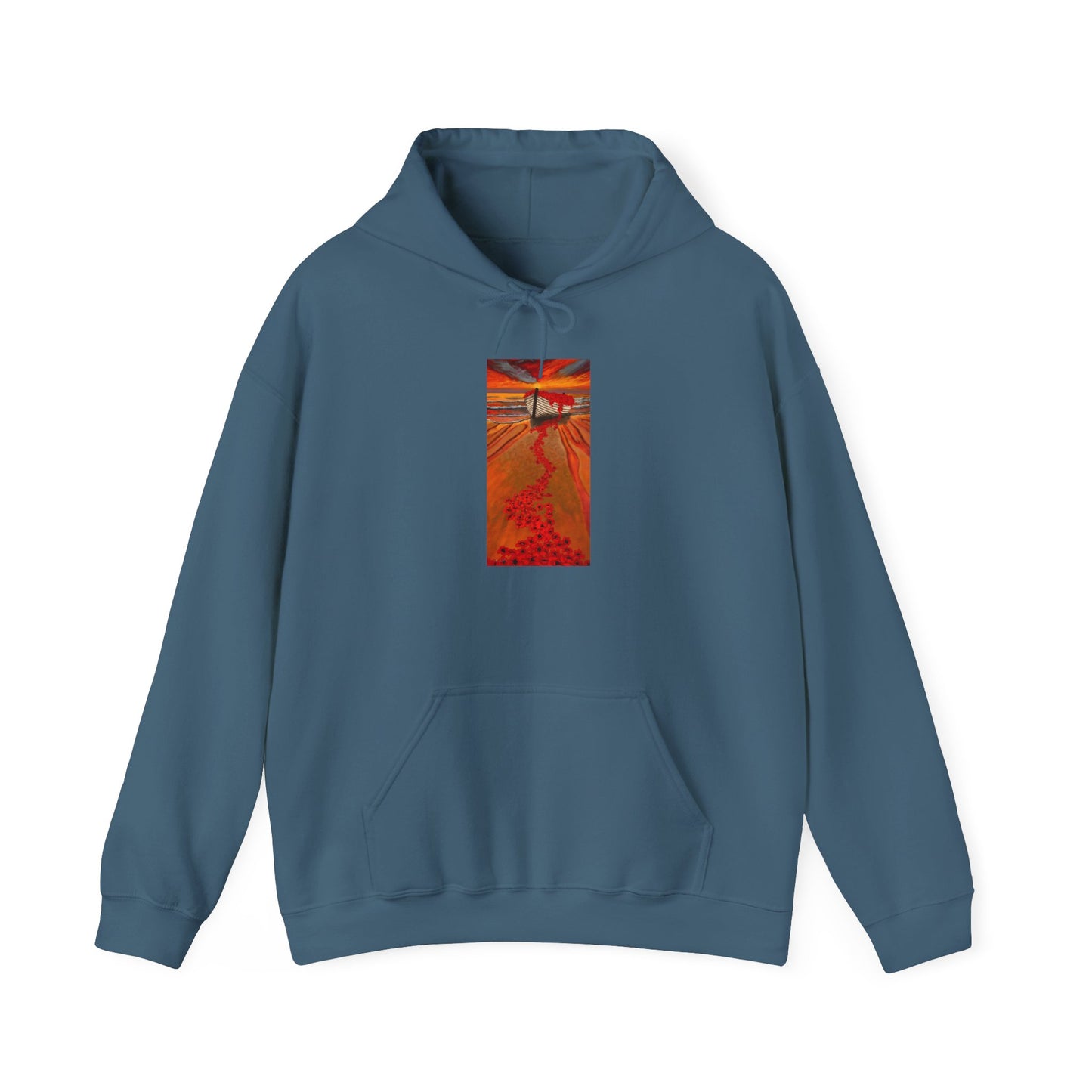 Grace Garden, Vibrant Sunset Graphic Hoodie, Unisex Hooded Sweatshirt