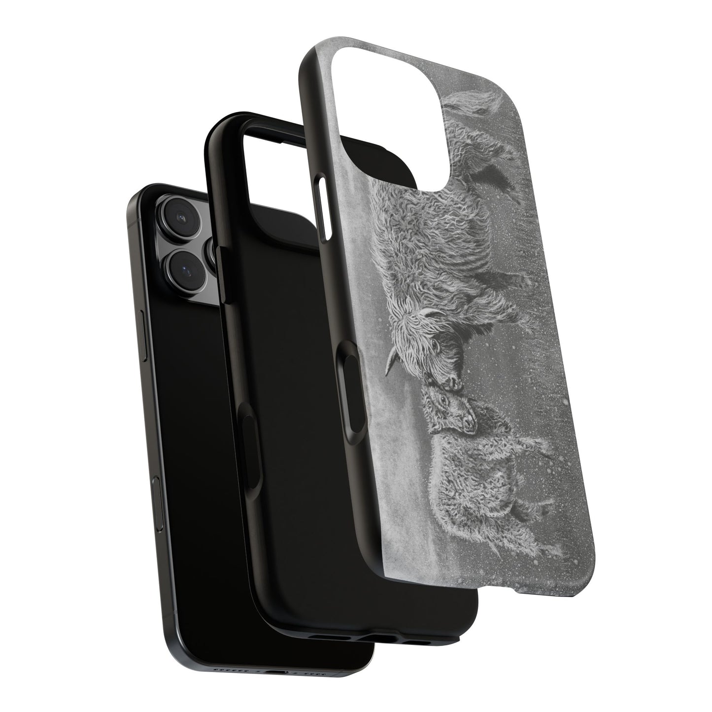 Highland Love, Highland Cow theme Phone Case, Tough Cases
