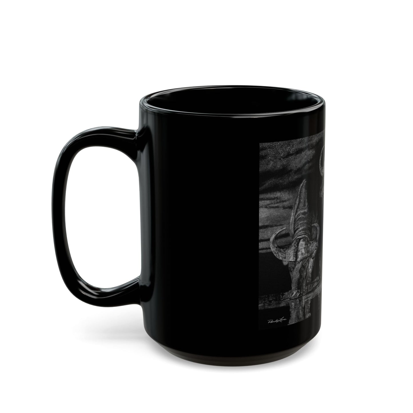 The Waterhole, Cape Buffalo Black Mug