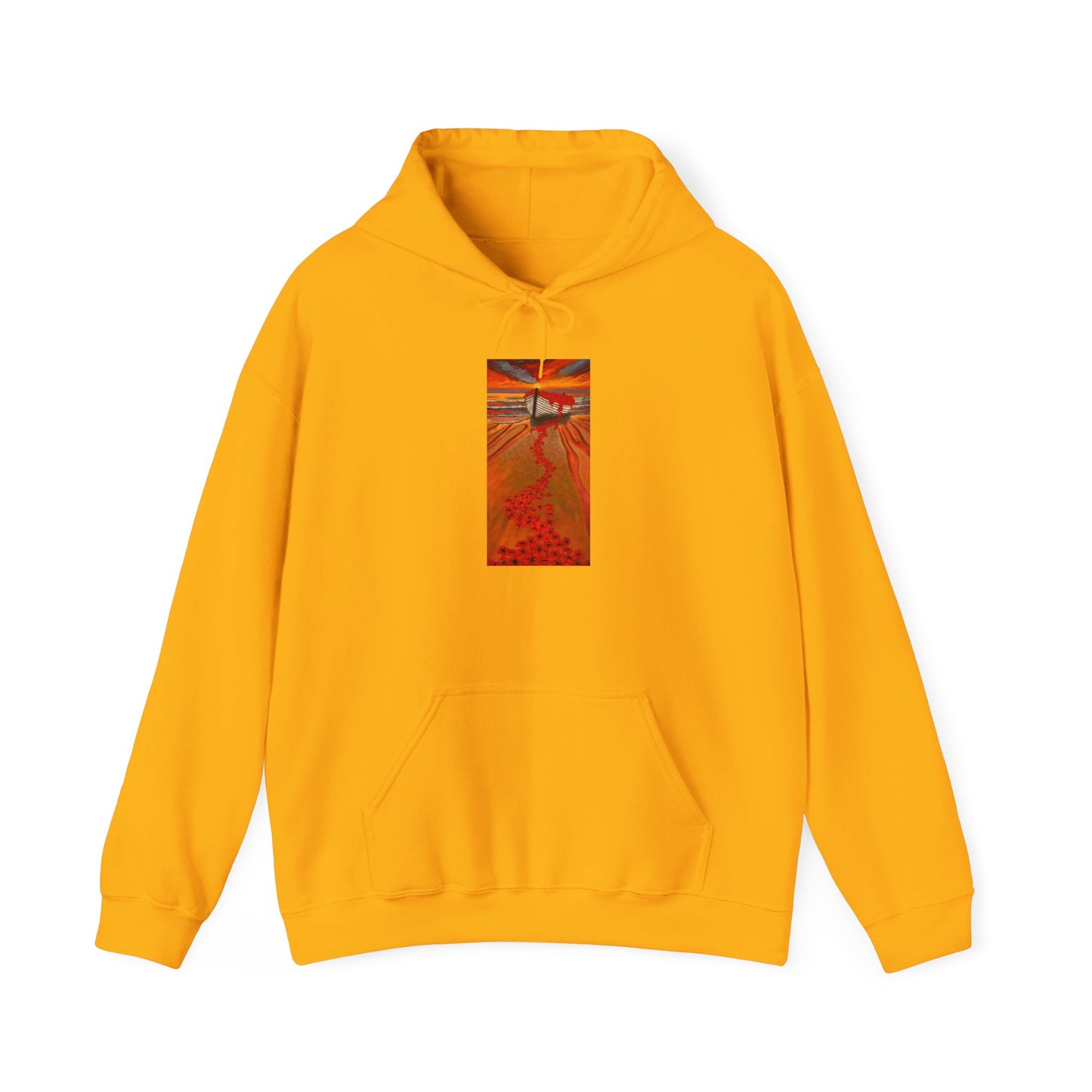 Grace Garden, Vibrant Sunset Graphic Hoodie, Unisex Hooded Sweatshirt