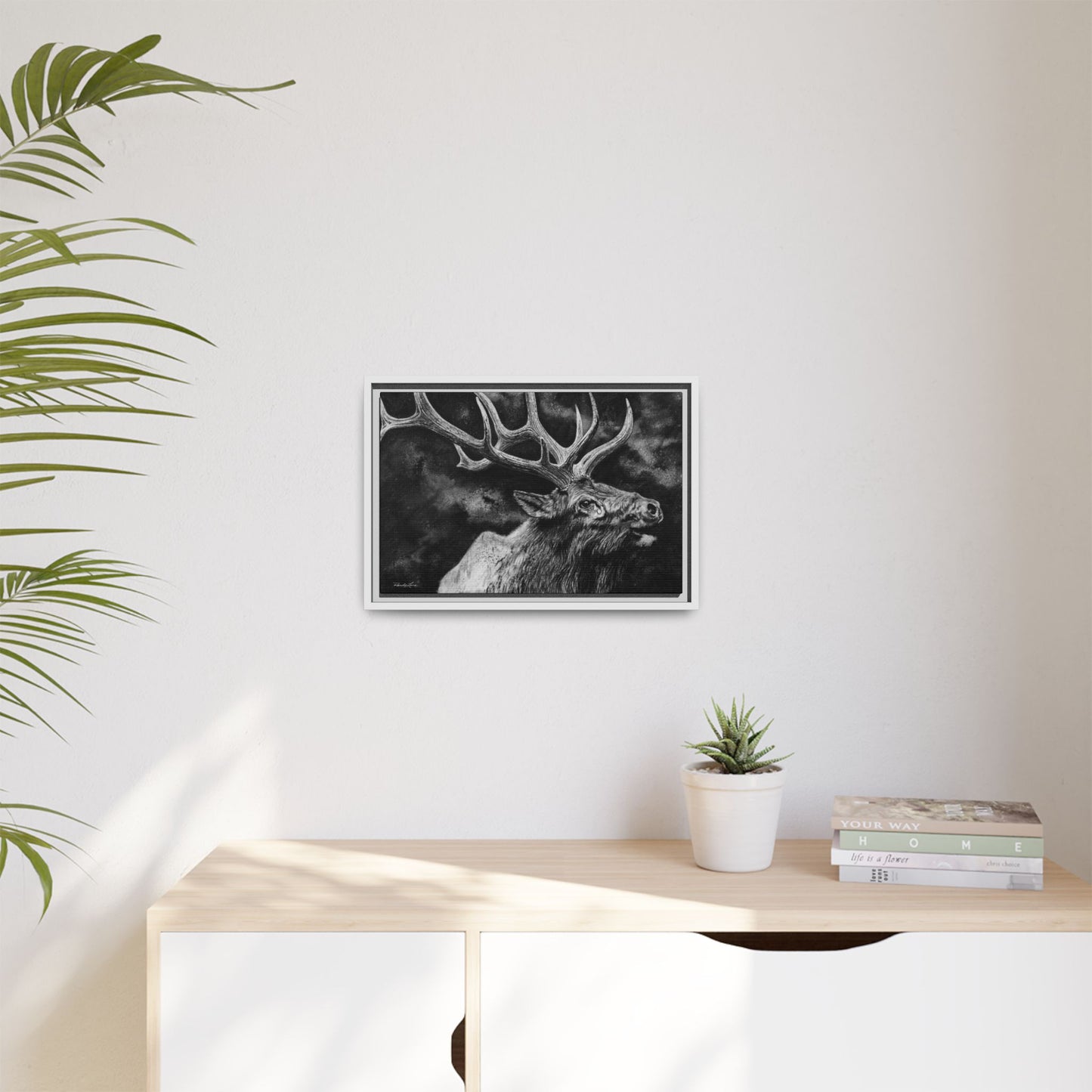 Gladiator, Framed Elk Wall Art,  Matte Canvas