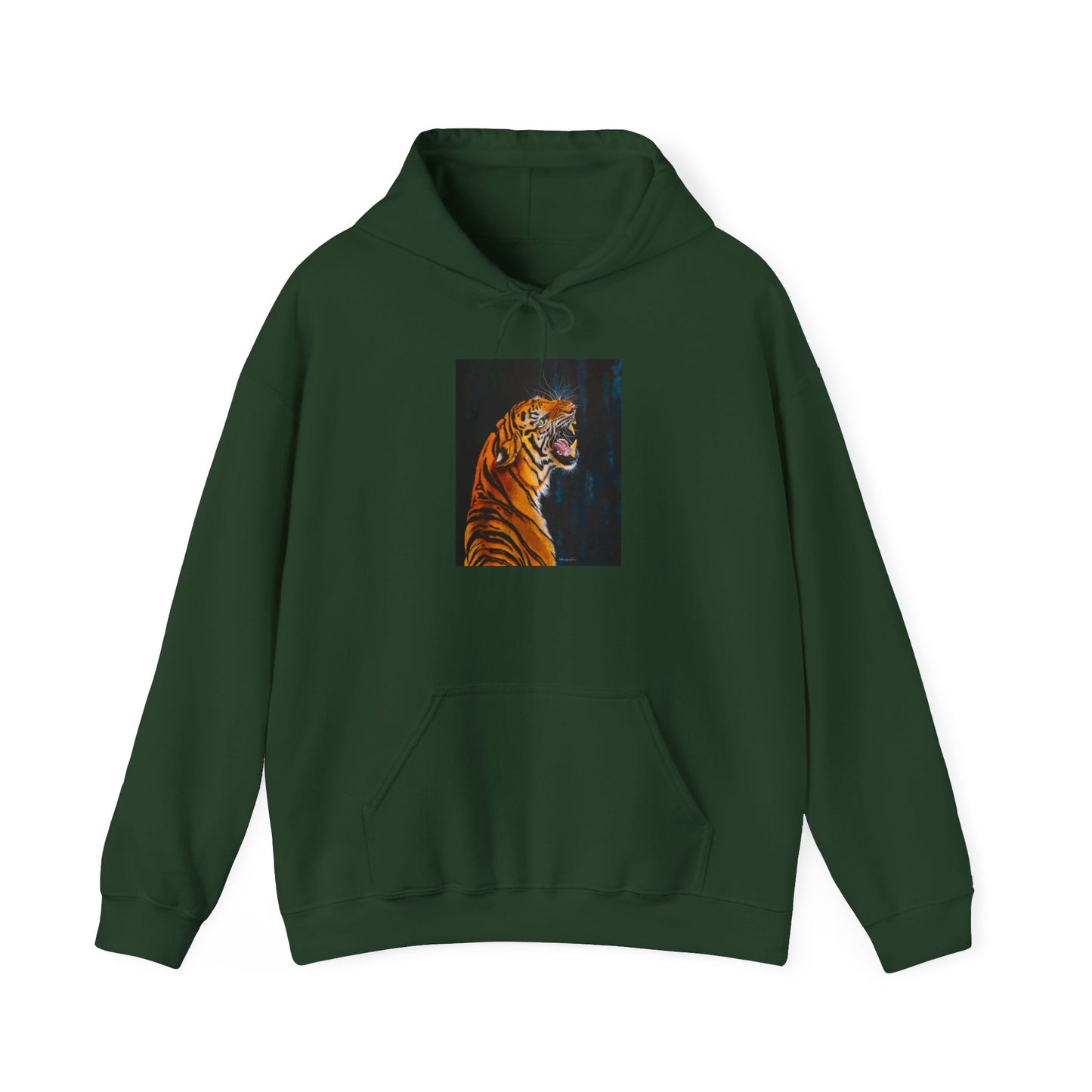 Beautifully Bold, Roaring Tiger-Themed Unisex Heavy Blend™ Hooded Sweatshirt