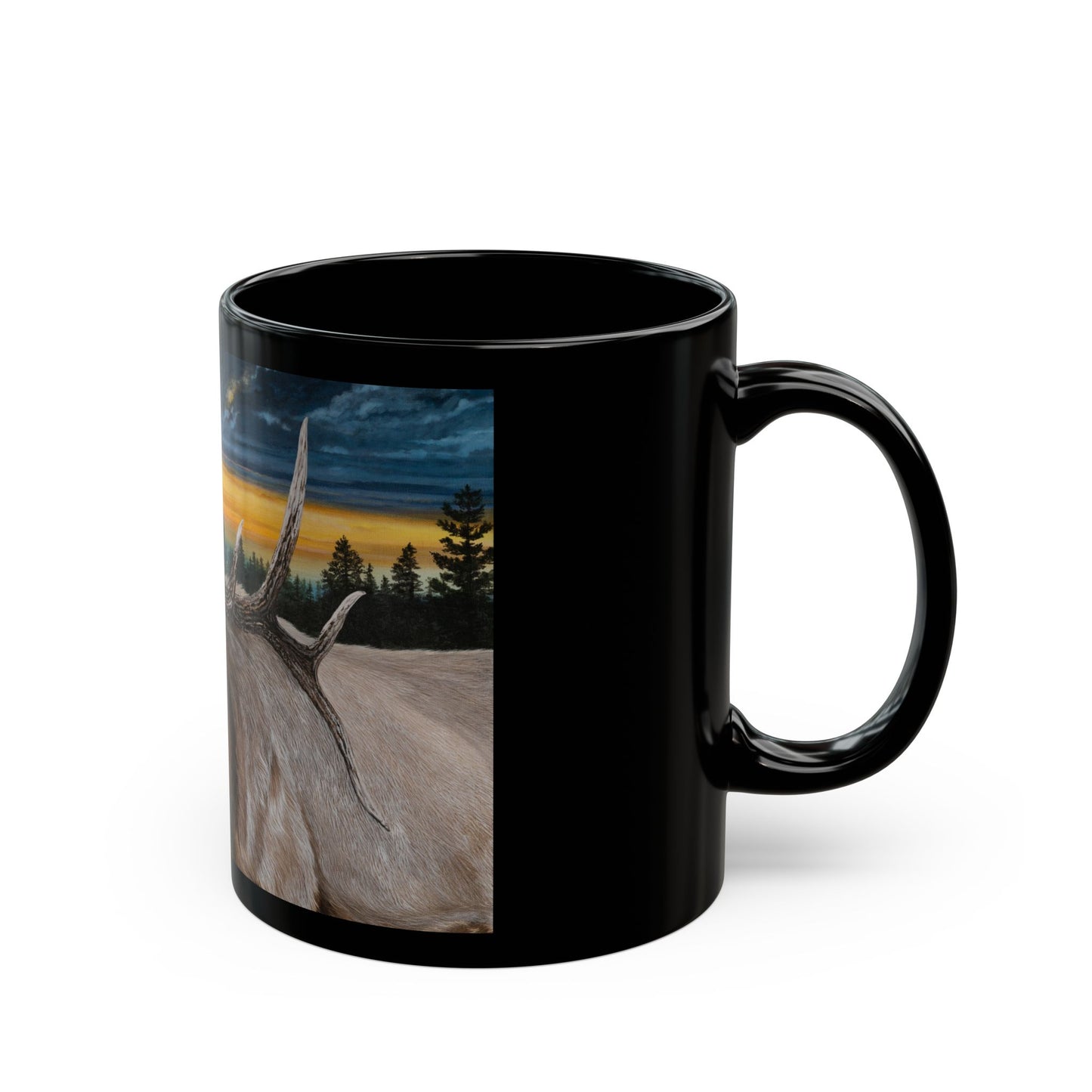Sunset Serenade, Majestic Elk Coffee Mug