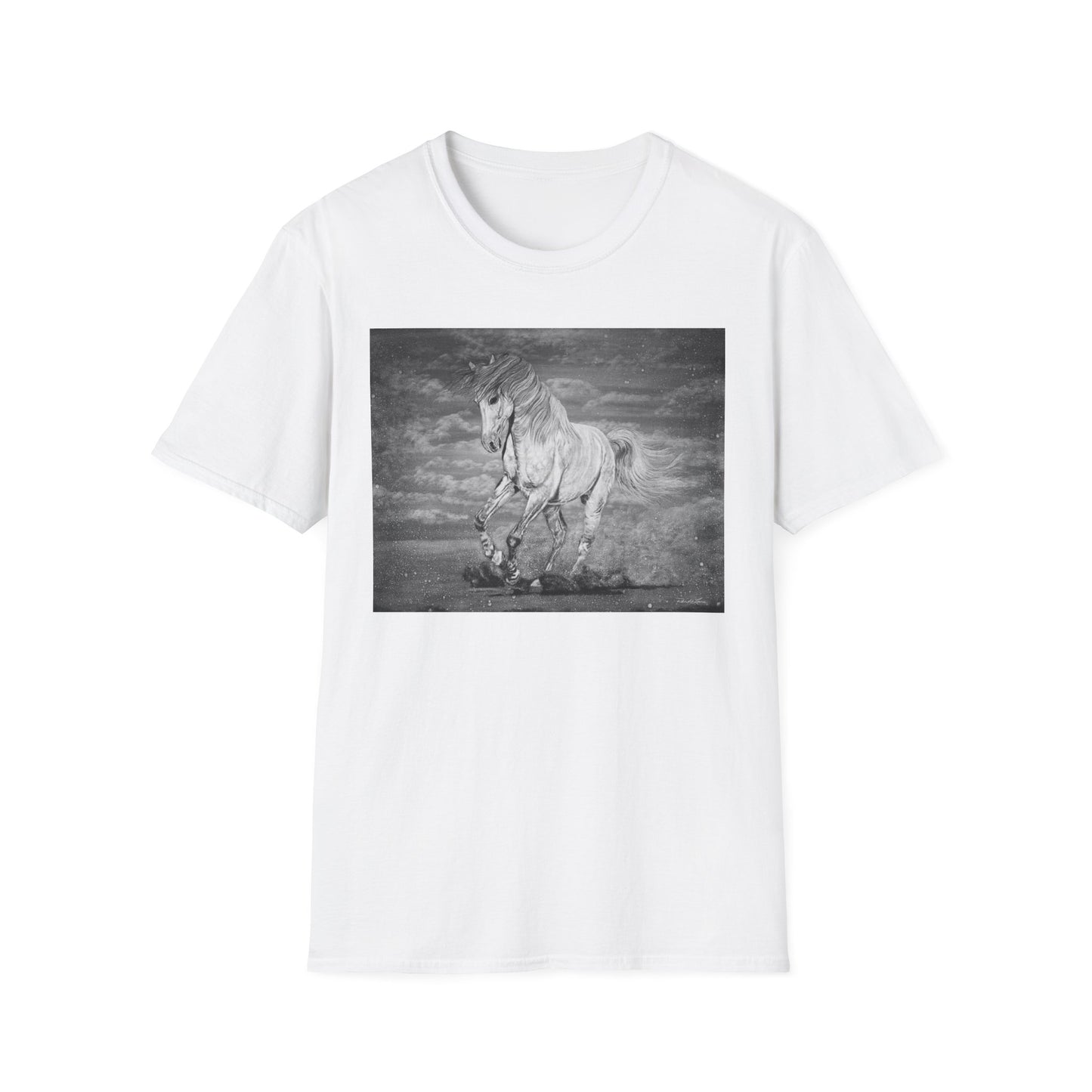 Equine Elegance. Prancing Horse Graphic T-Shirt