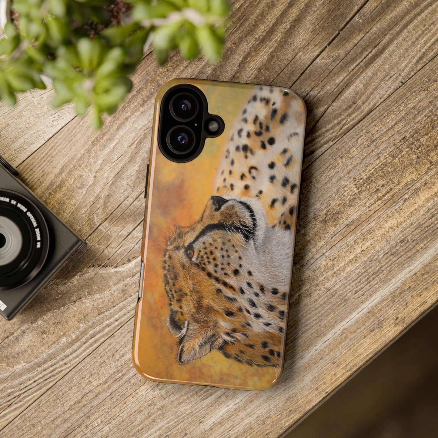 Cheetah Chill, Cheetah Phone Case, Tough Cases