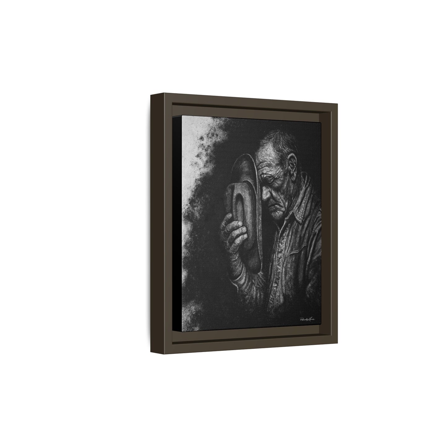 Cowboys Prayer.  Framed Stretched Matte Canvas Art Print