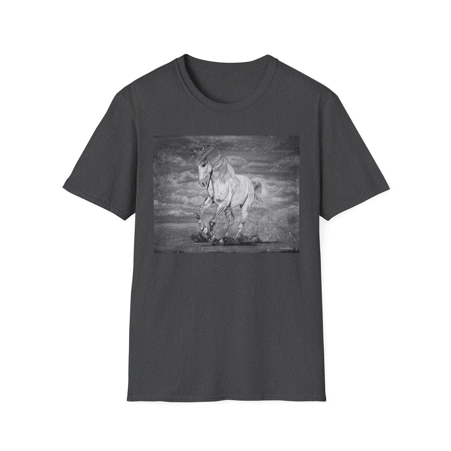 Equine Elegance. Prancing Horse Graphic T-Shirt