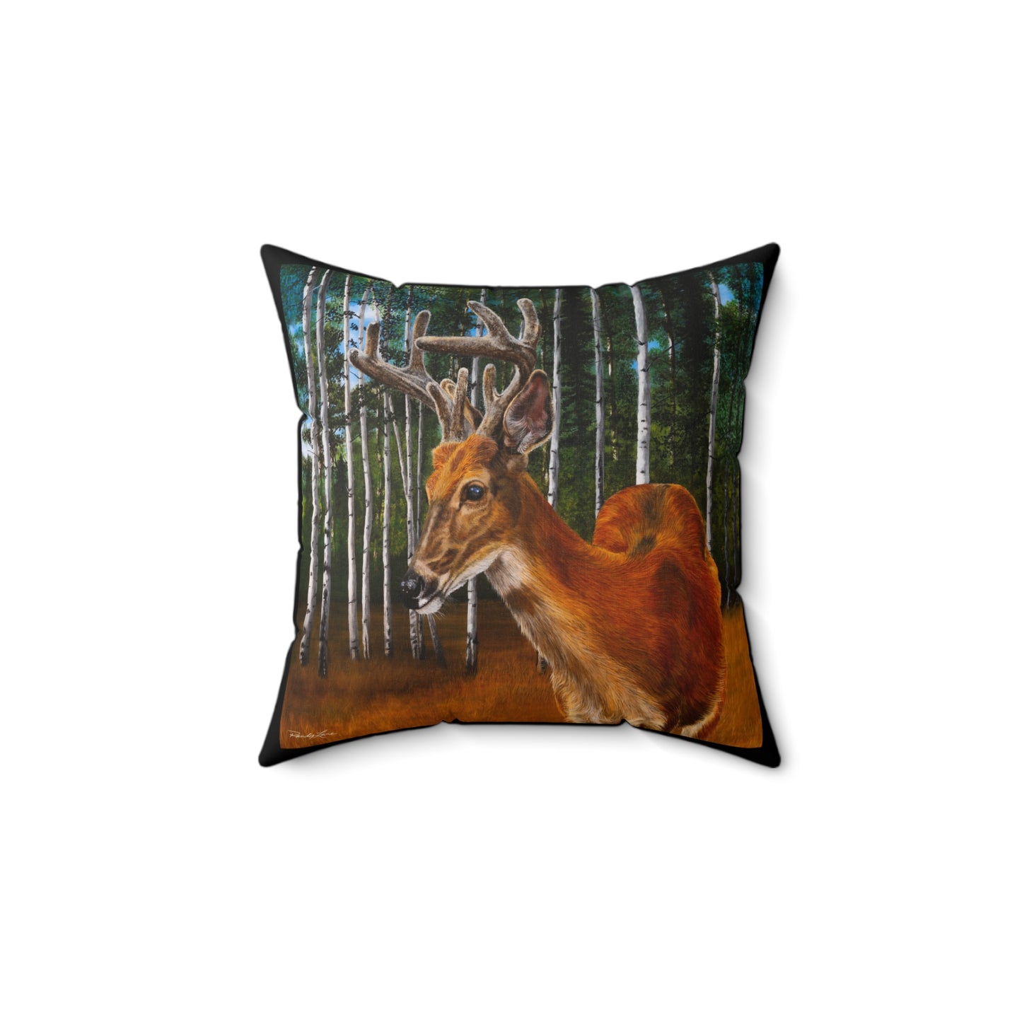 Velvet Crush, Deer Spun Polyester Square Pillow