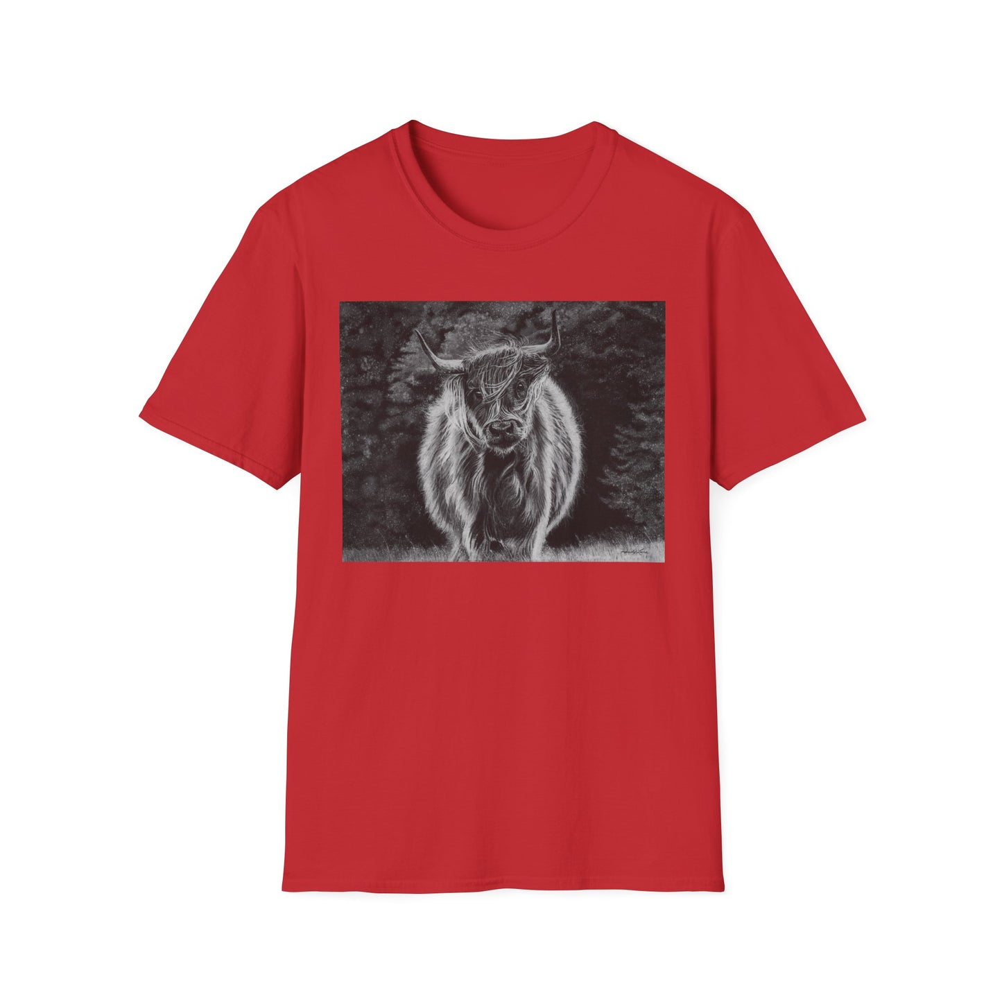 Ragamuffin. Highland Cow Unisex Softstyle T-Shirt