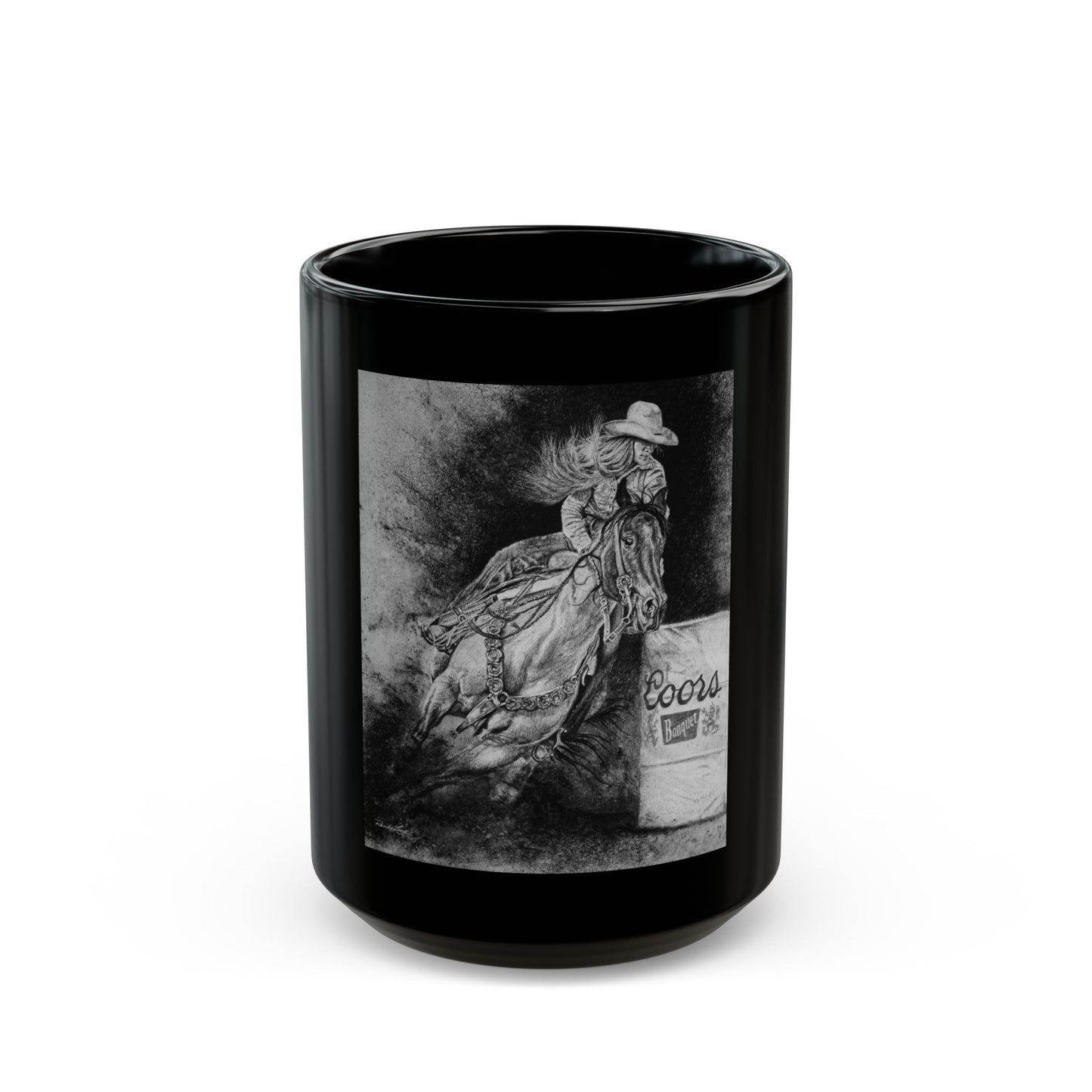 Sophie's Run. Rodeo Barrel Racer Black Mug