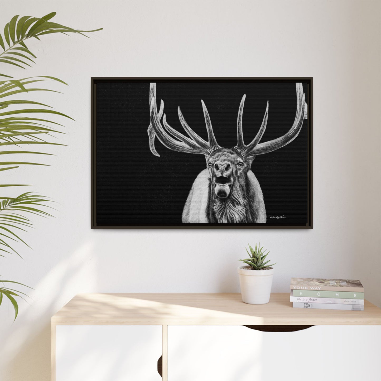 Heavy is the Crown, Elk Matte Canvas Print, Framed (Multi-color)