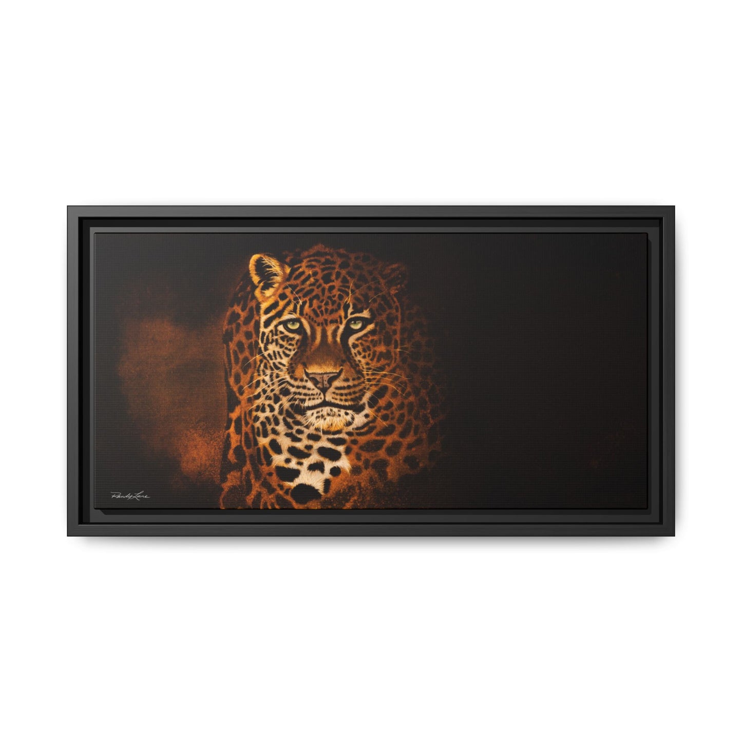 Shadow Hunter, Leopard Framed Canvas Art