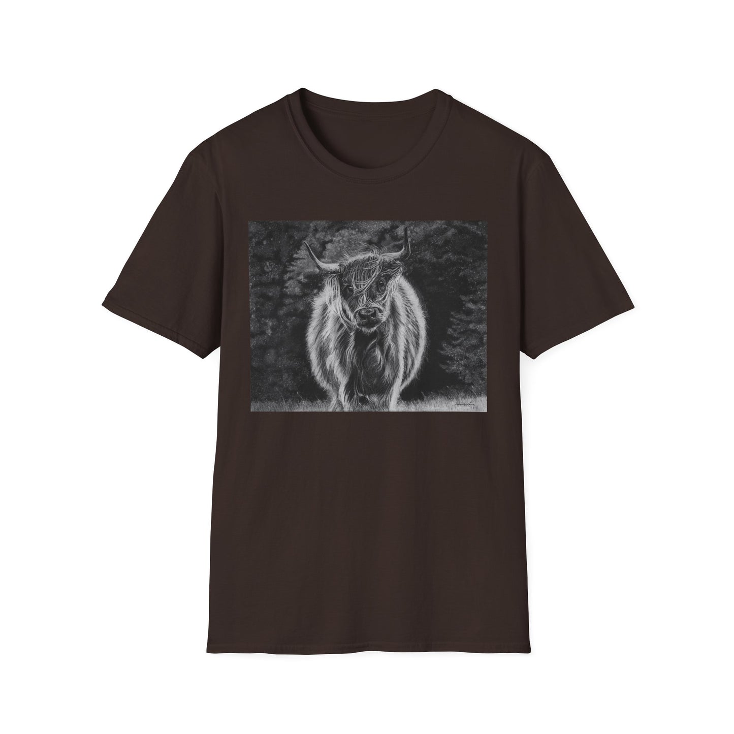 Ragamuffin. Highland Cow Unisex Softstyle T-Shirt