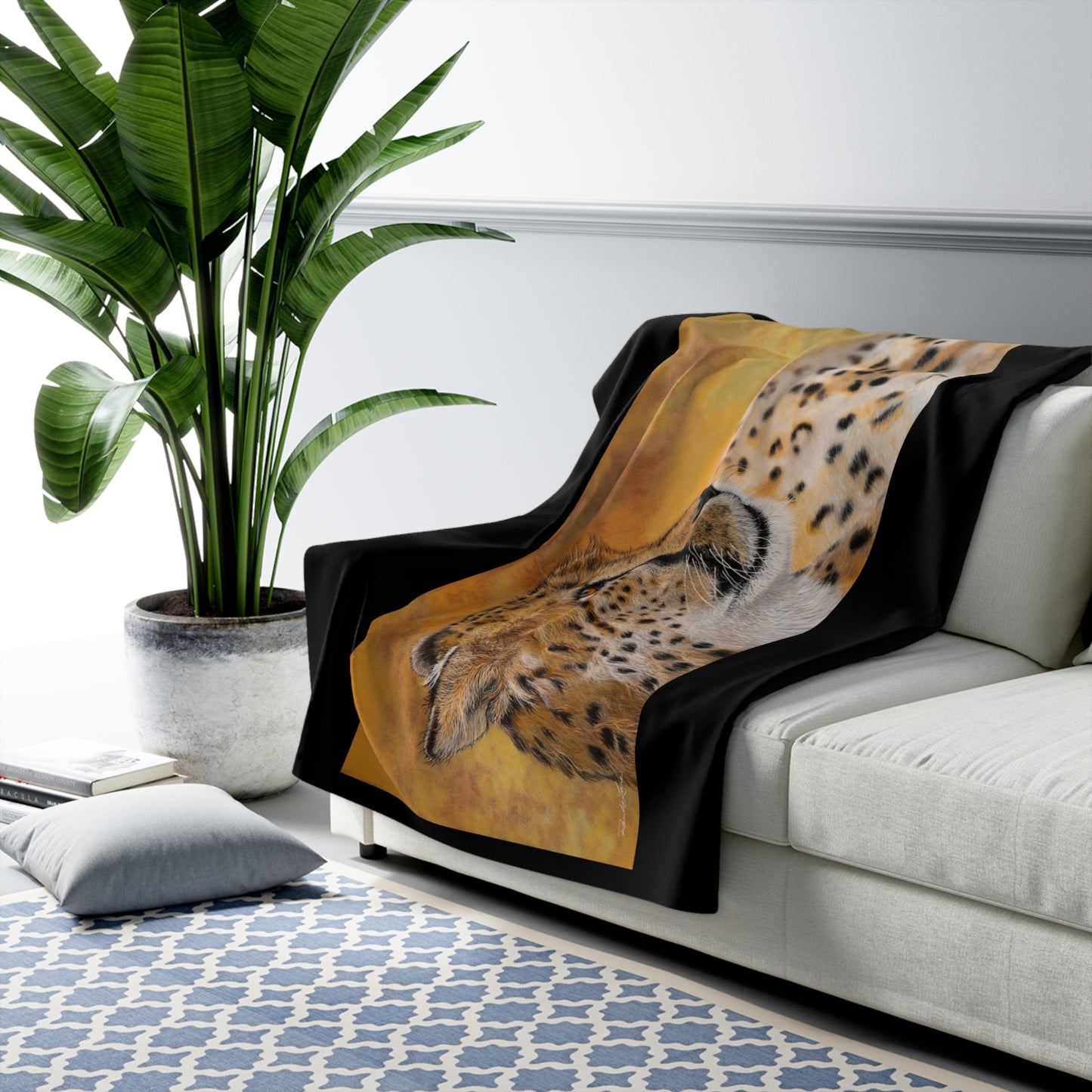 Cheetah Chill, Cozy Cheetah Sherpa Fleece Blanket