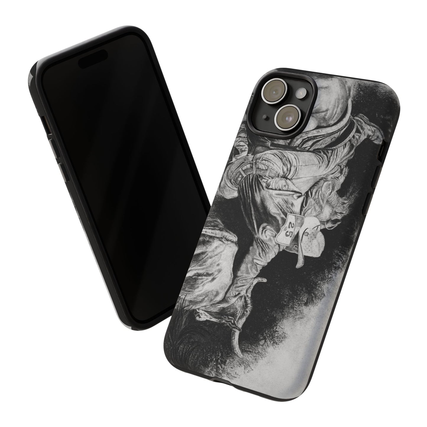 Contact. Cowboy Bulldogger Rodeo Art Phone Case - Tough Cases