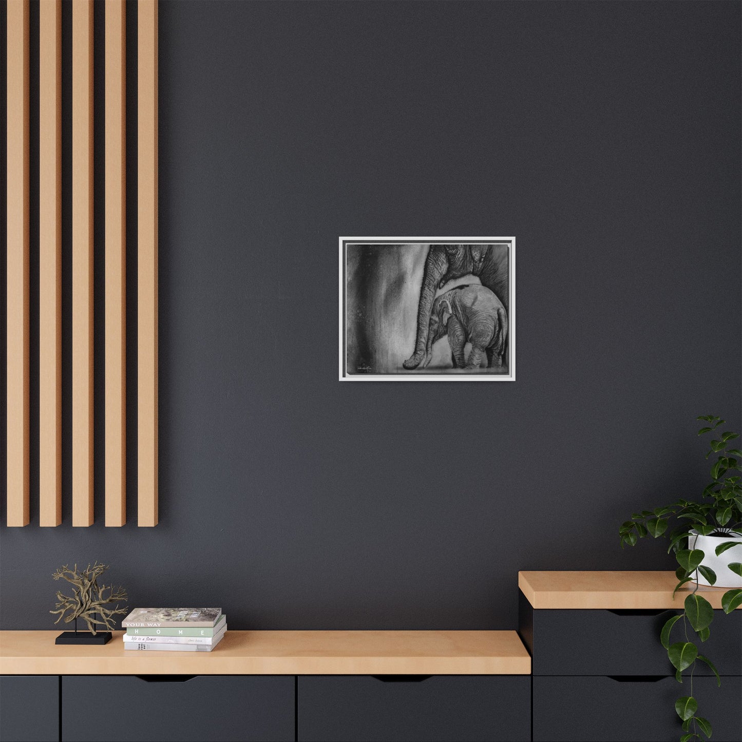 Trunks of Love, Framed Elephant Fine Art Print