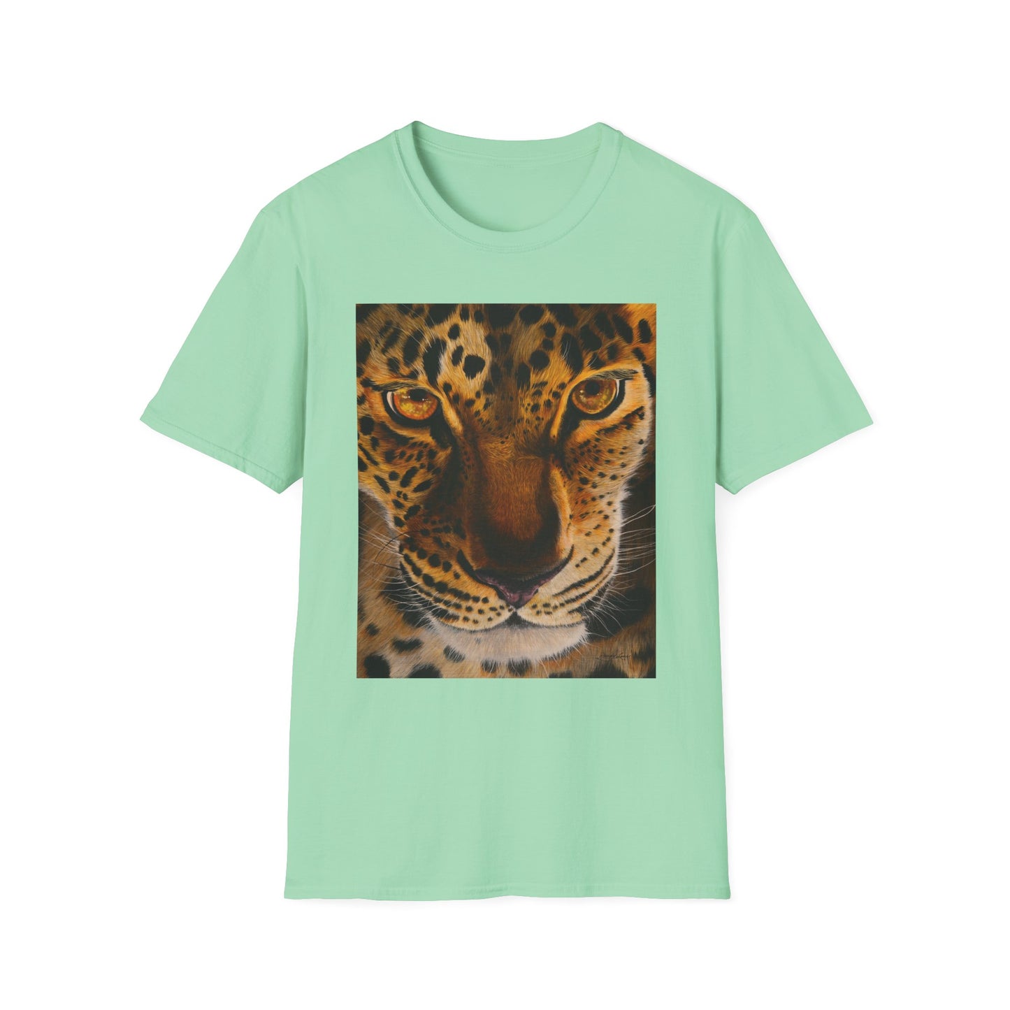 Windows to the Soul, Leopard Print Unisex Softstyle T-Shirt