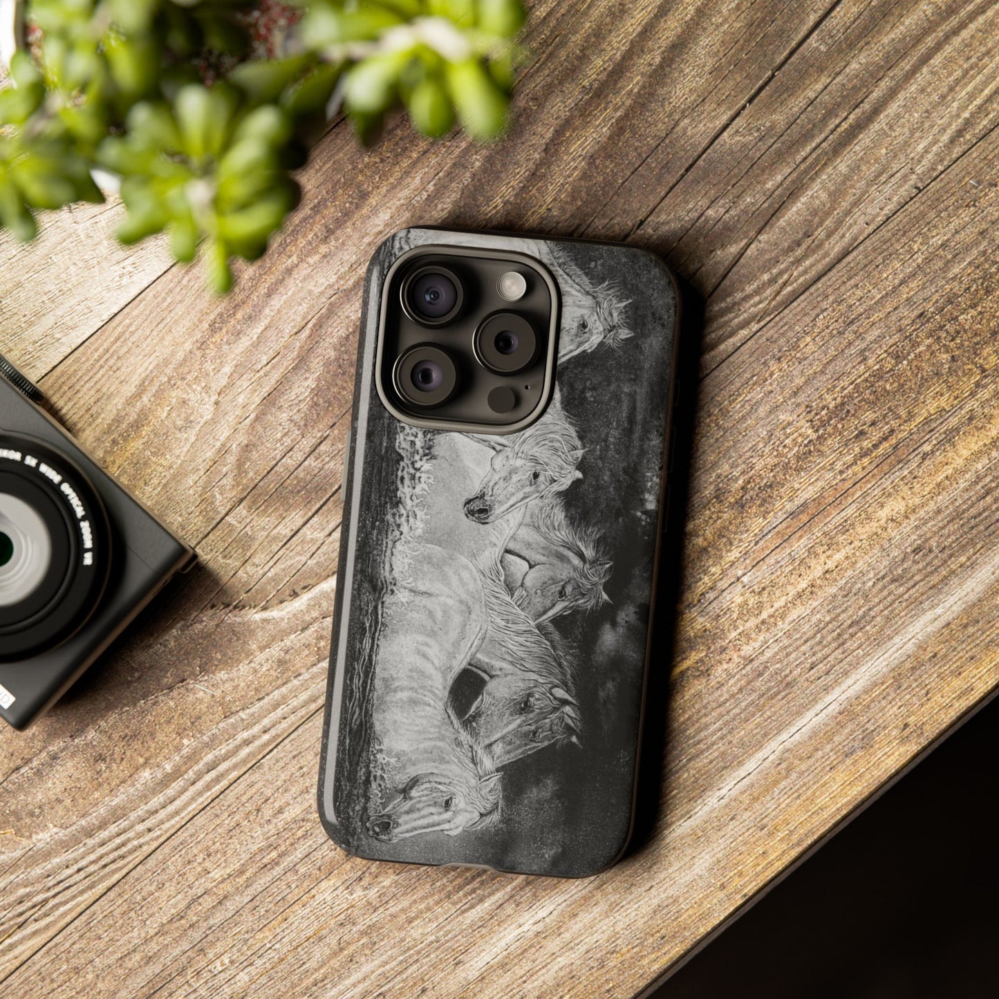 Night Swim, Horse-Themed Phone Case, Stylish Tough Cases