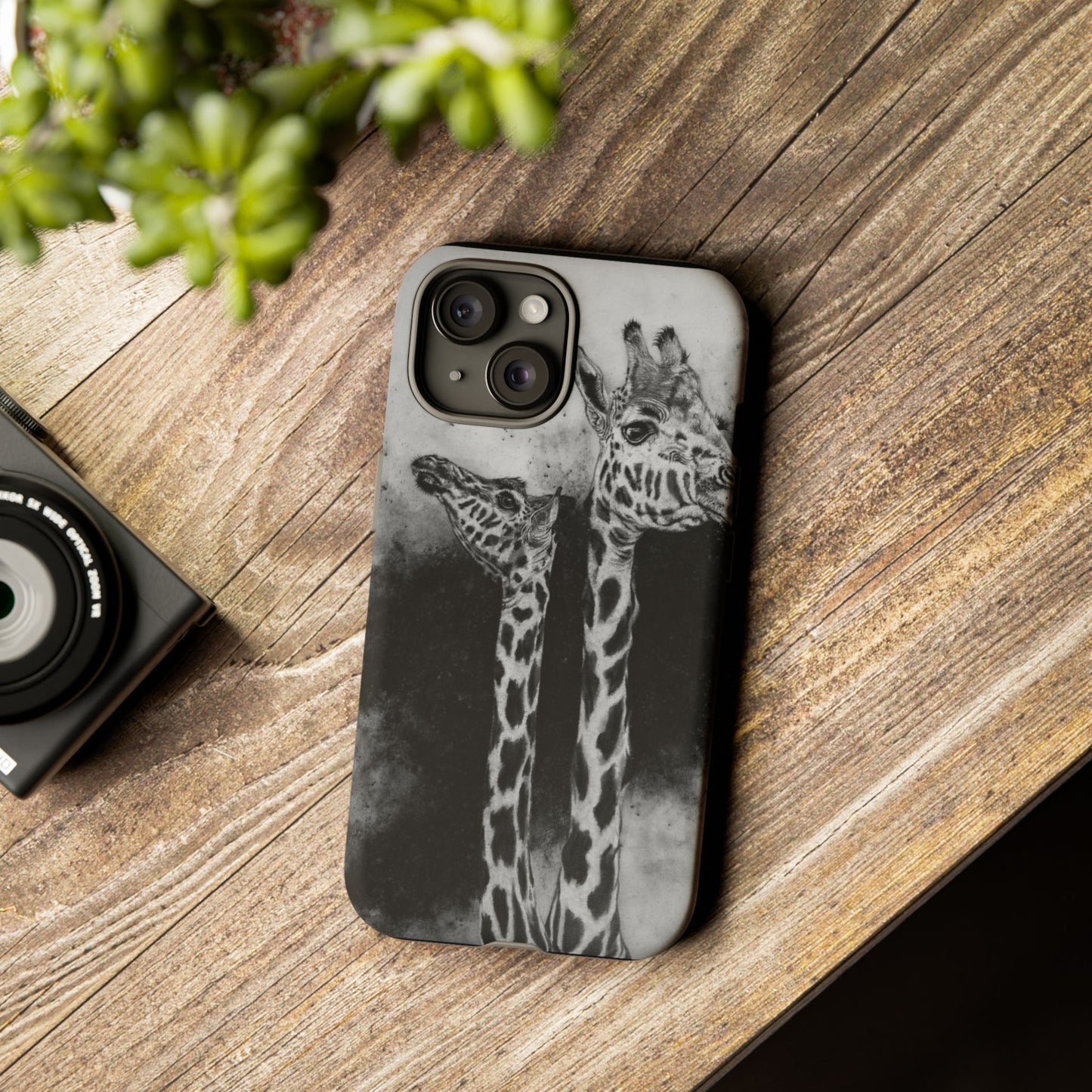 Grace in the Grassland, Giraffe Tough Phone Cases