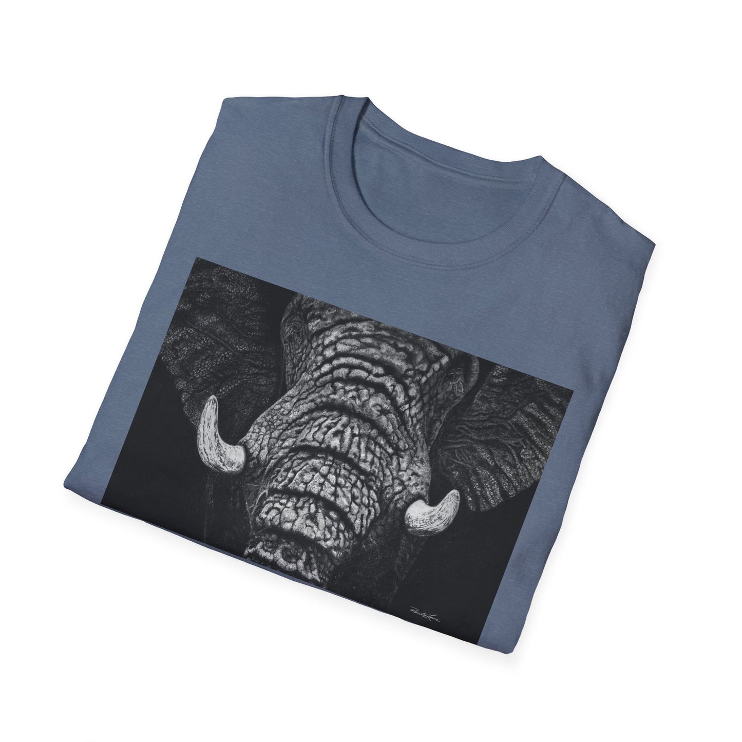 Ebony and Ivory, Elephant Graphic Unisex Softstyle T-Shirt