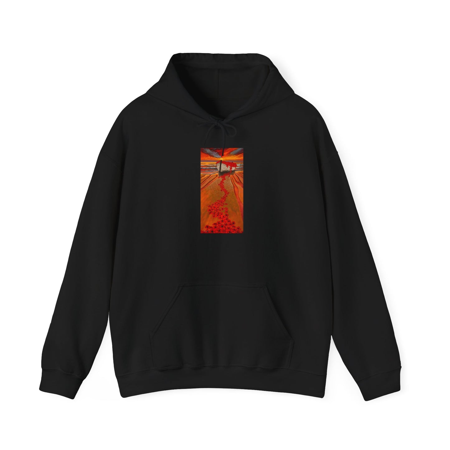 Grace Garden, Vibrant Sunset Graphic Hoodie, Unisex Hooded Sweatshirt