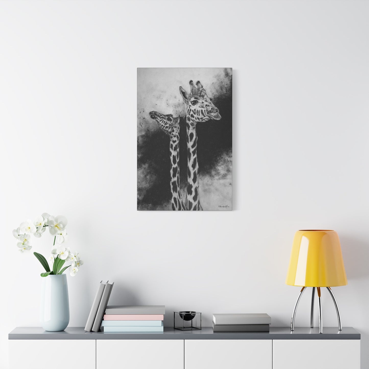 Grace in the Grasslands,  Giraffe Canvas Art Print