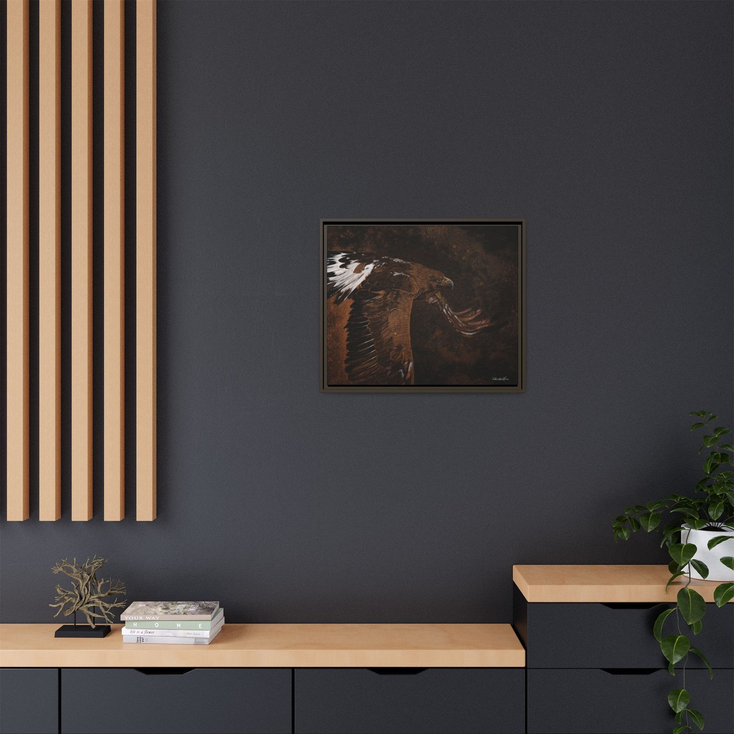 Golden Flight, Framed Canvas Golden Eagle Print