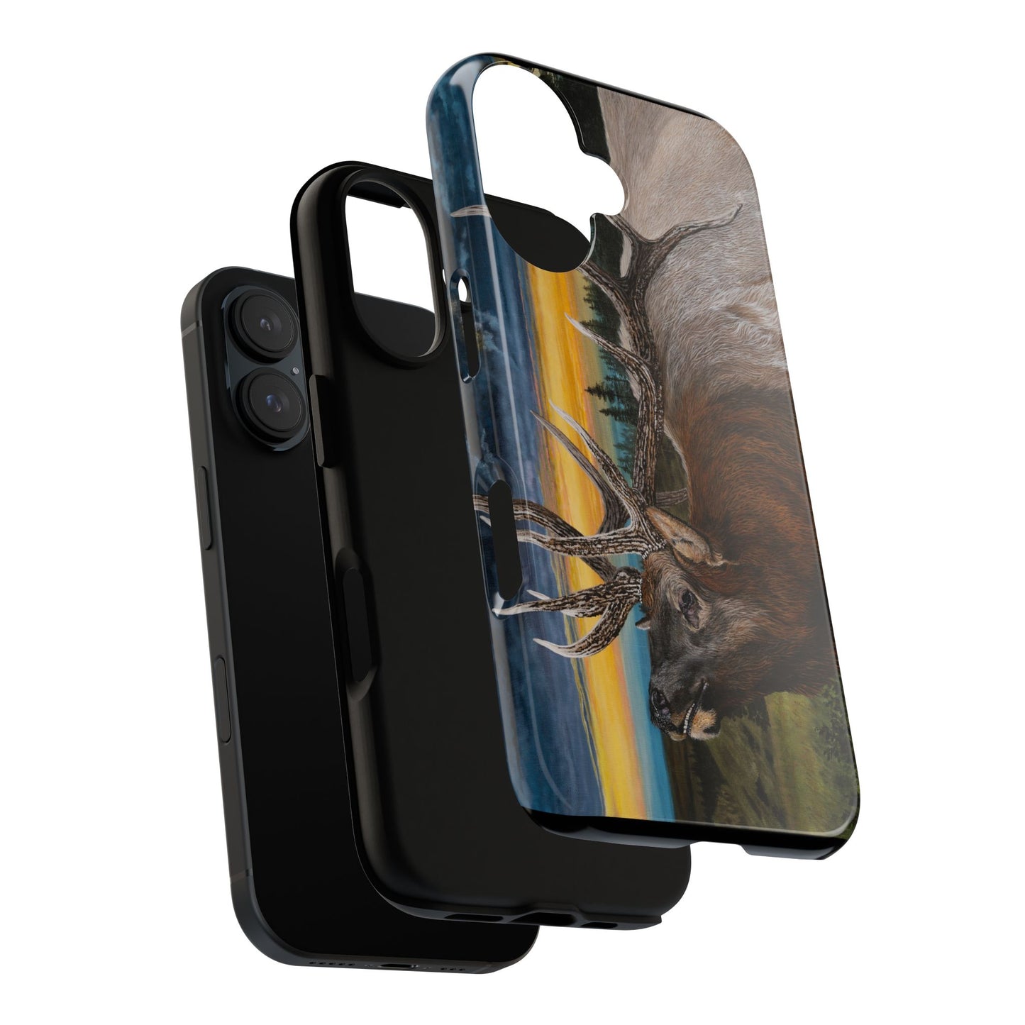 Sunset Serenade, Elk Phone Case