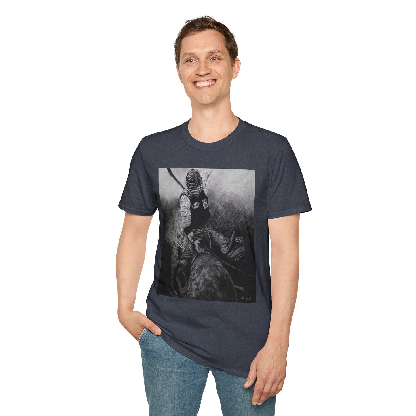 Gettin Frosty. Bull Rider Graphic Tee, Soft Style Casual Shirt