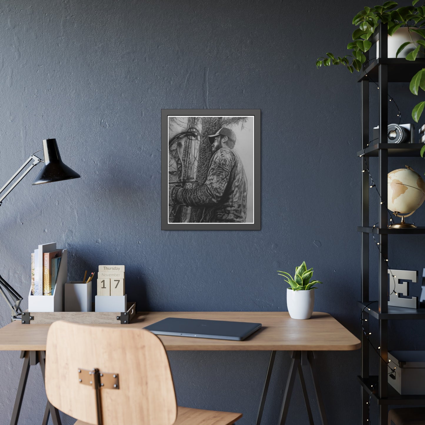 The Grind, Framed Archery Hunter Print