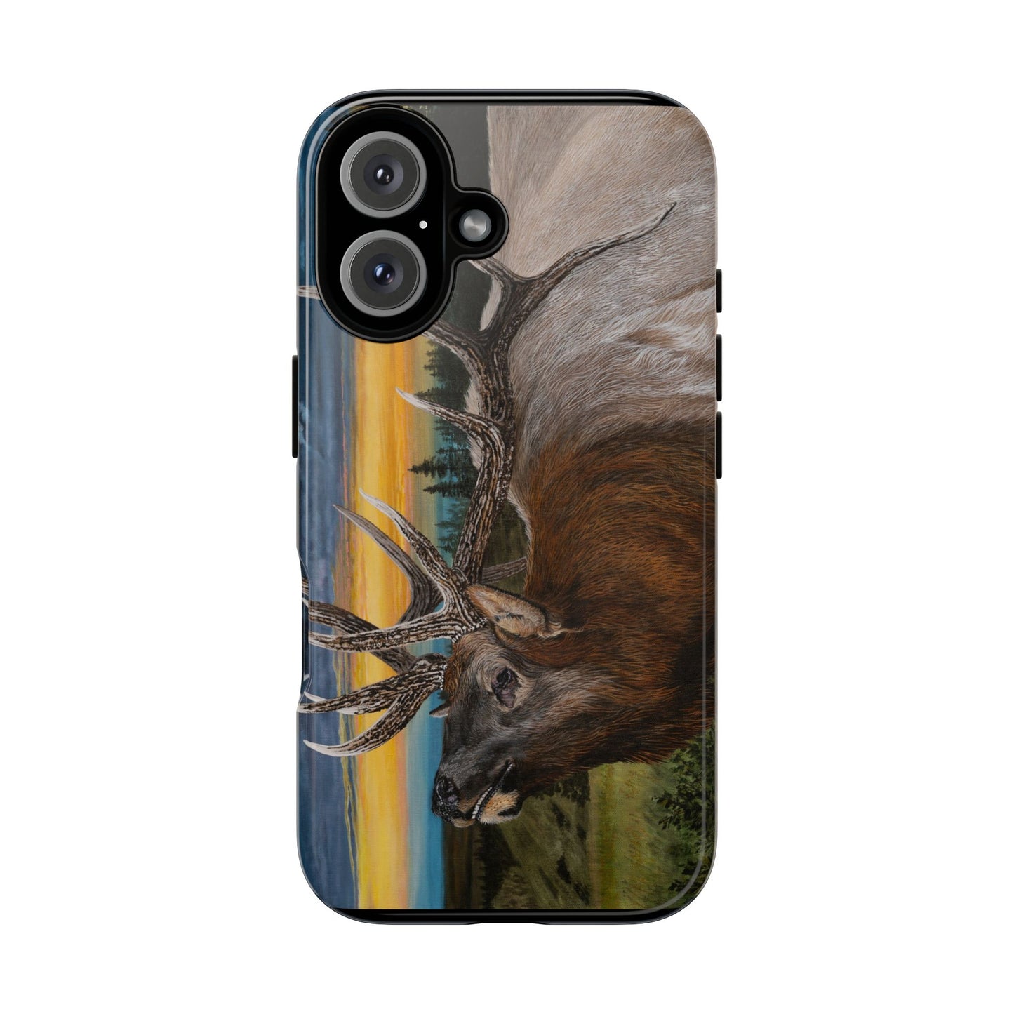 Sunset Serenade, Elk Phone Case