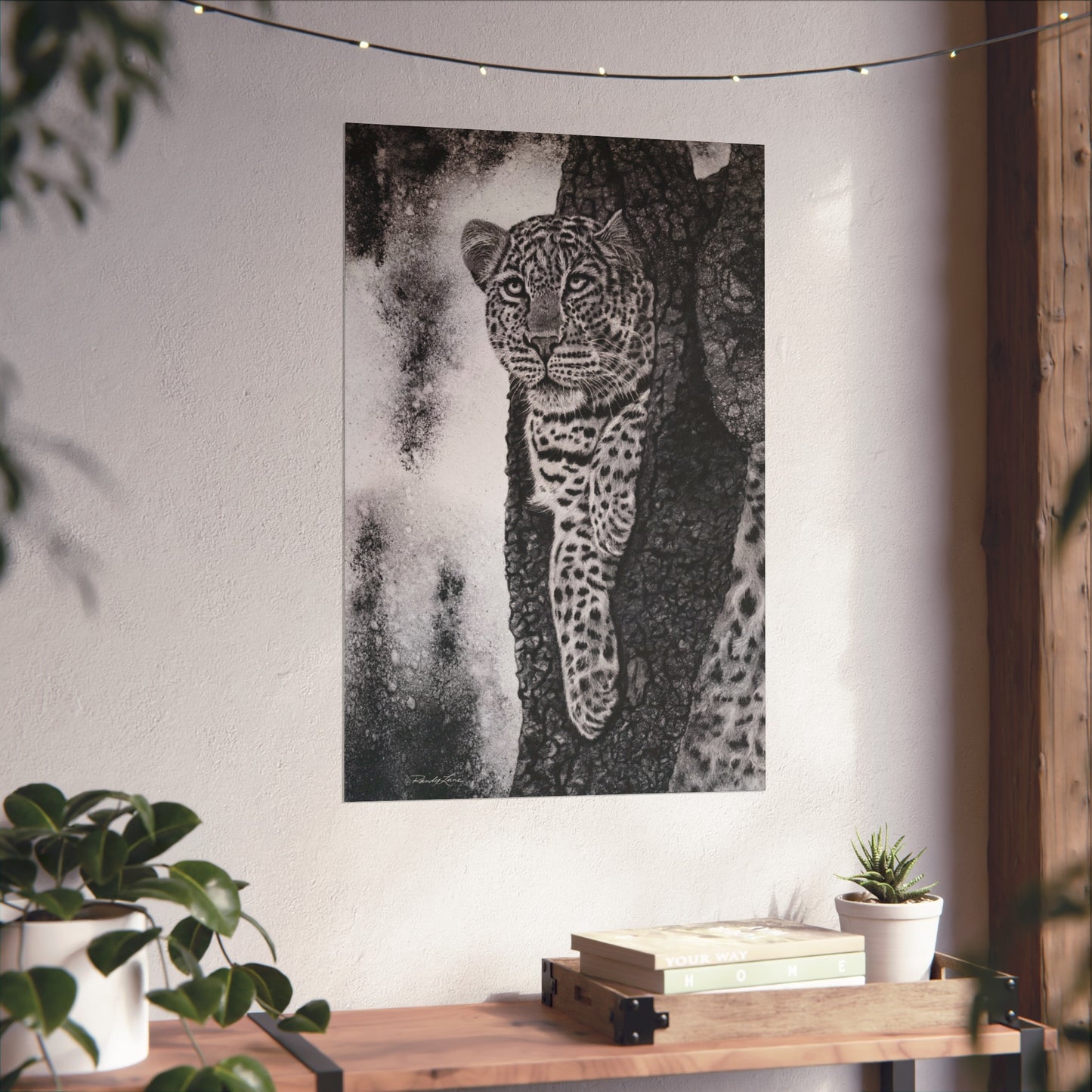 Tree Hugger, Leopard Fine Art Print
