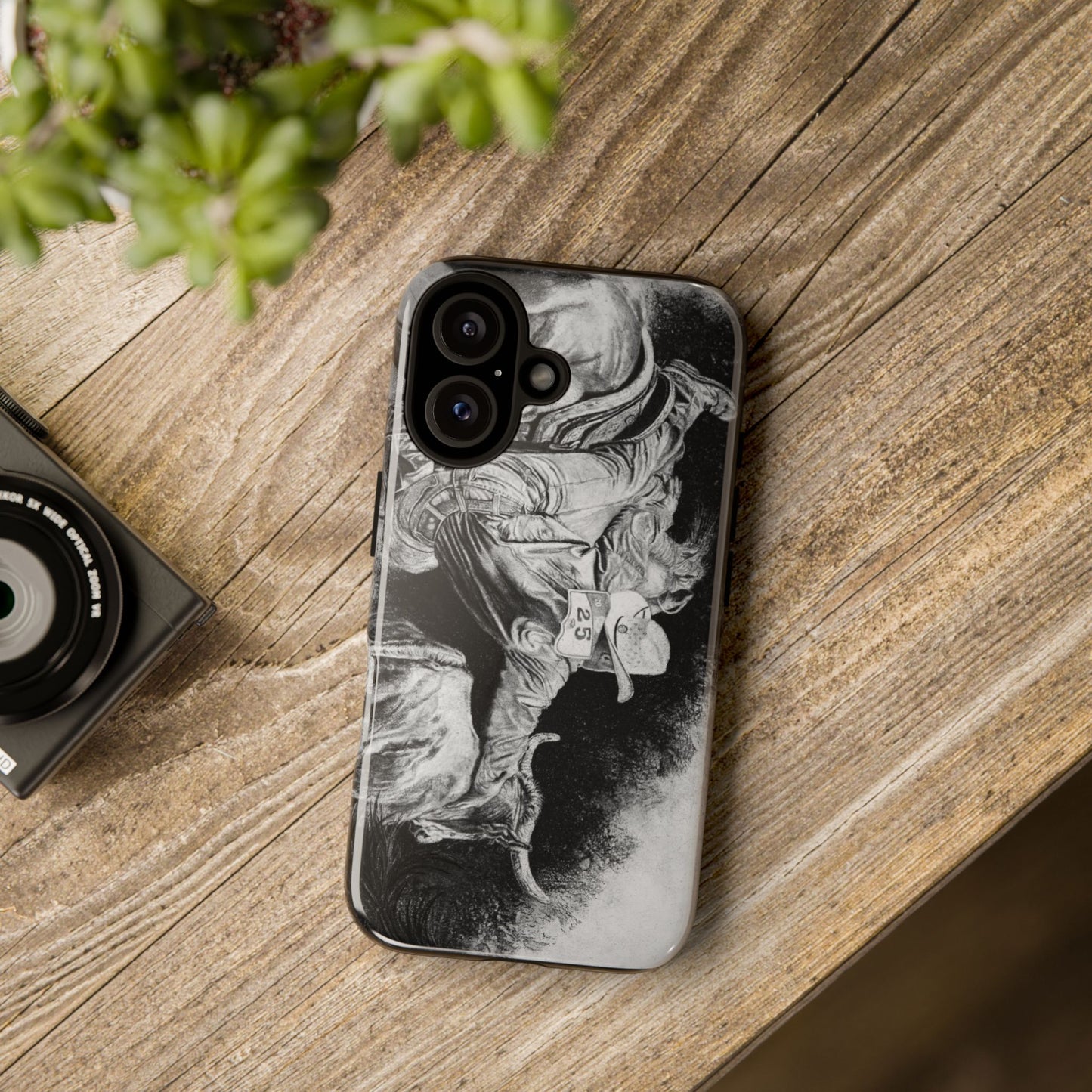 Contact. Cowboy Bulldogger Rodeo Art Phone Case - Tough Cases