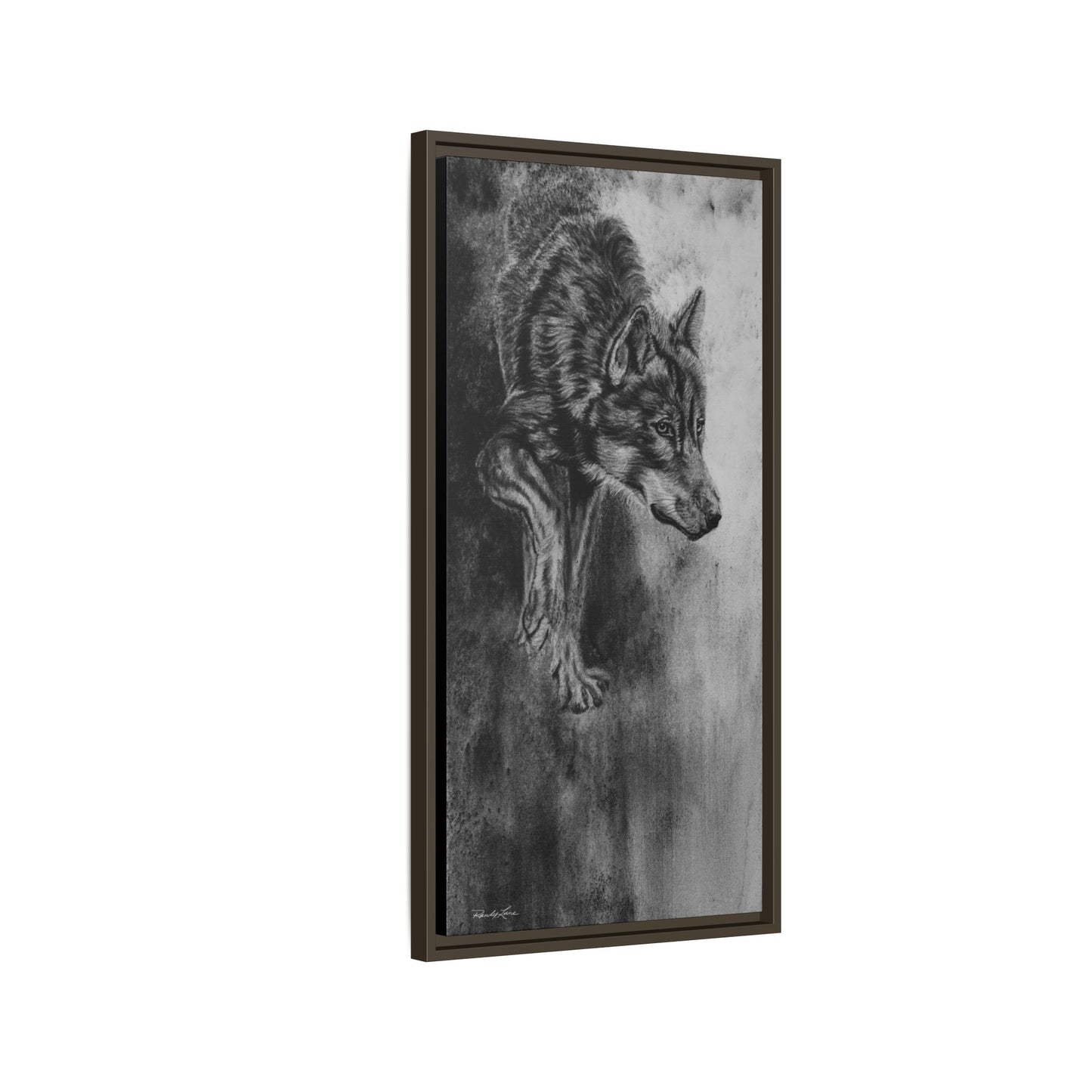 Specter, Wolf Portrait Framed Matte Canvas Wall Art