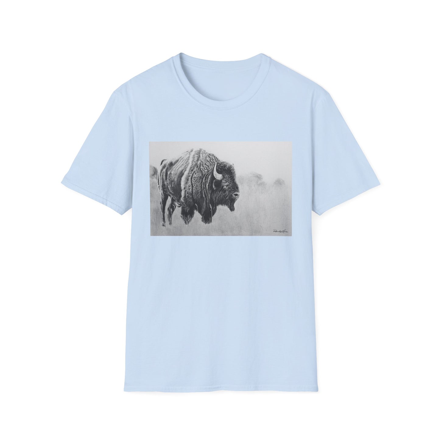 Prairie Bison, Bison Painting T-Shirt — Buffalo Wildlife Tee