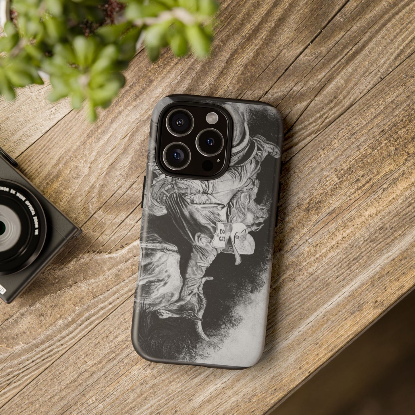 Contact. Cowboy Bulldogger Rodeo Art Phone Case - Tough Cases