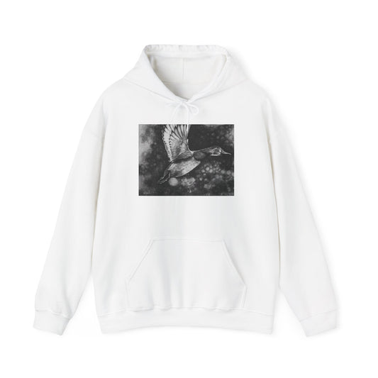 Flare, Flying Duck Unisex Hooded Sweatshirt