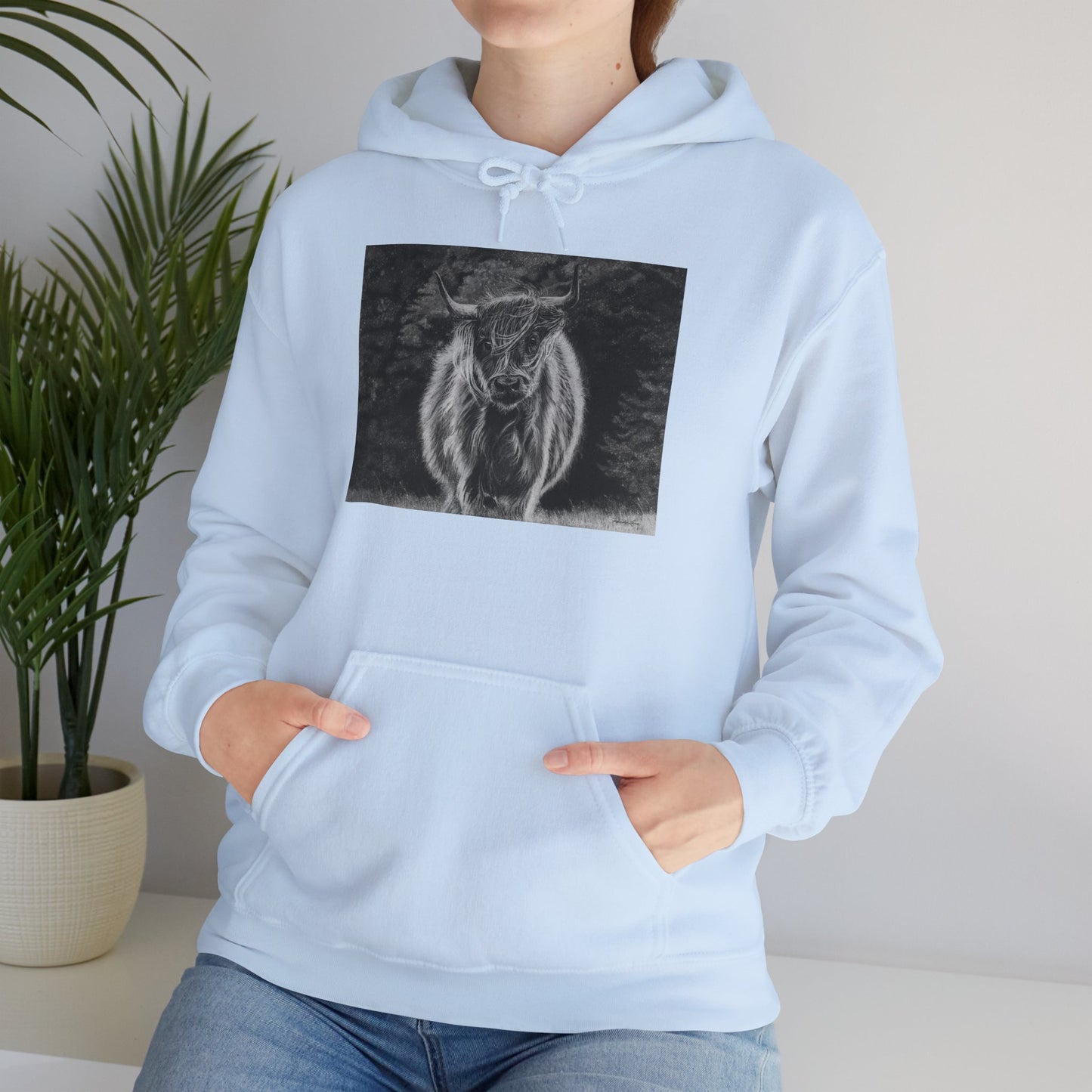 Ragamuffin. Highland Cow Graphic Hoodie