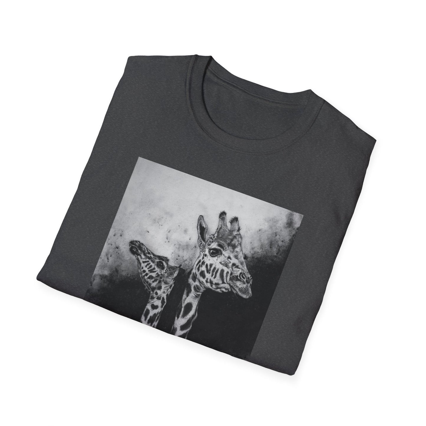 Grace in the Grassland, Giraffe Unisex Softstyle T-Shirt