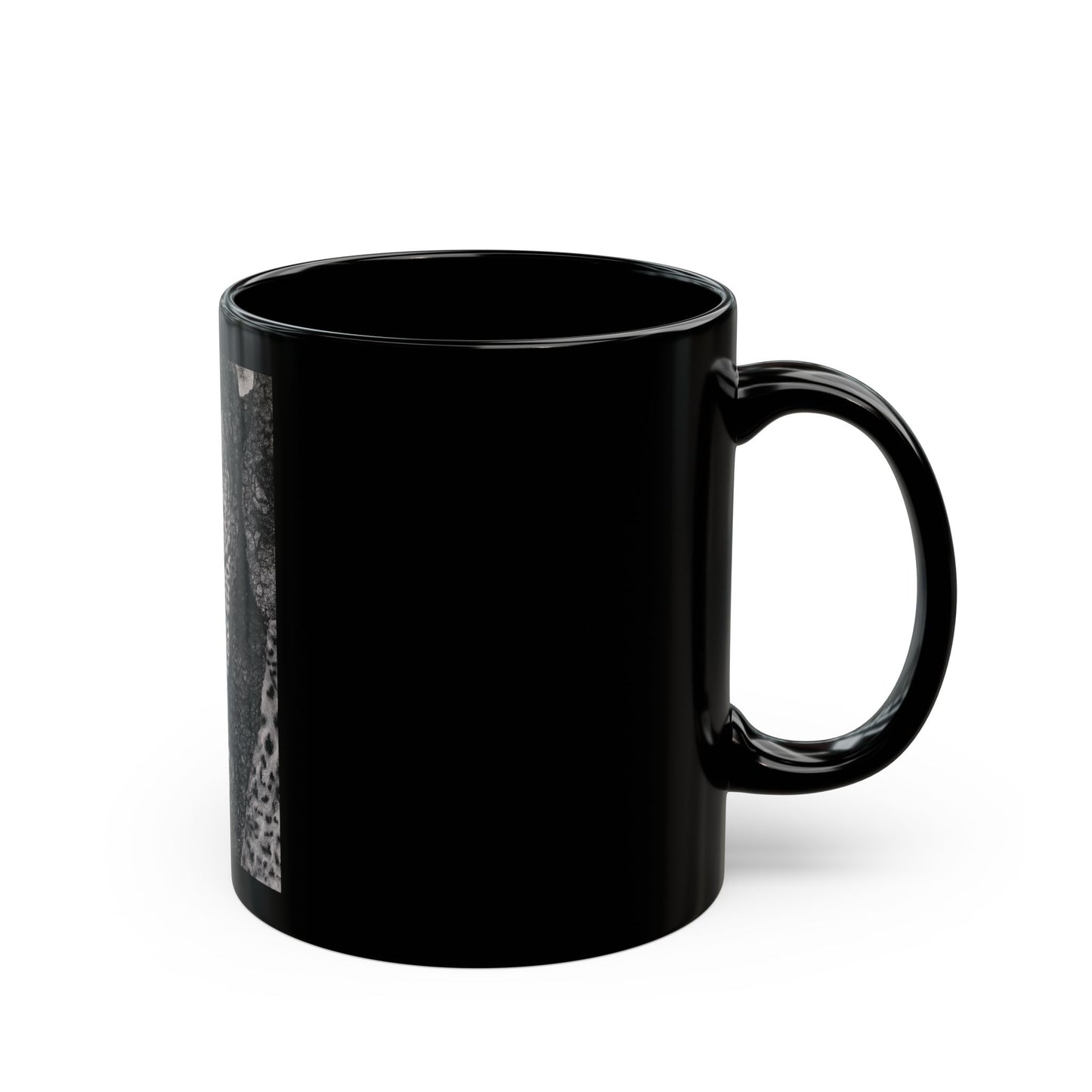 Tree Hugger, Leopard Black Mug