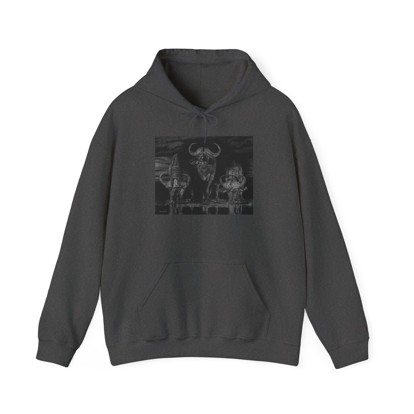 The Waterhole, Cape Buffalo Hooded Sweatshirt